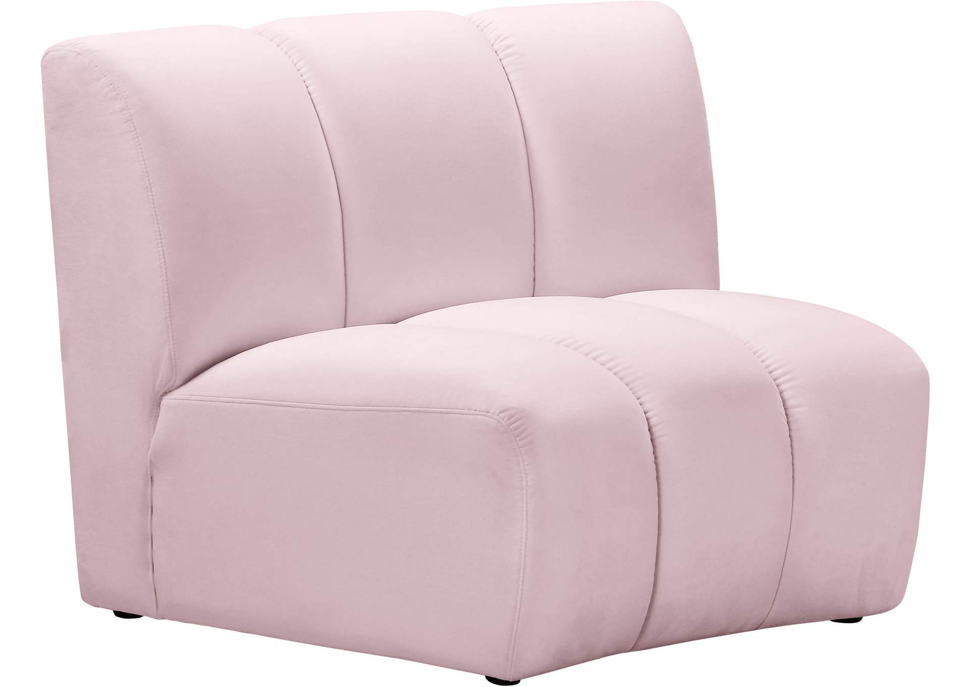 Infinity Pink Velvet Modular Chair,Meridian Furniture