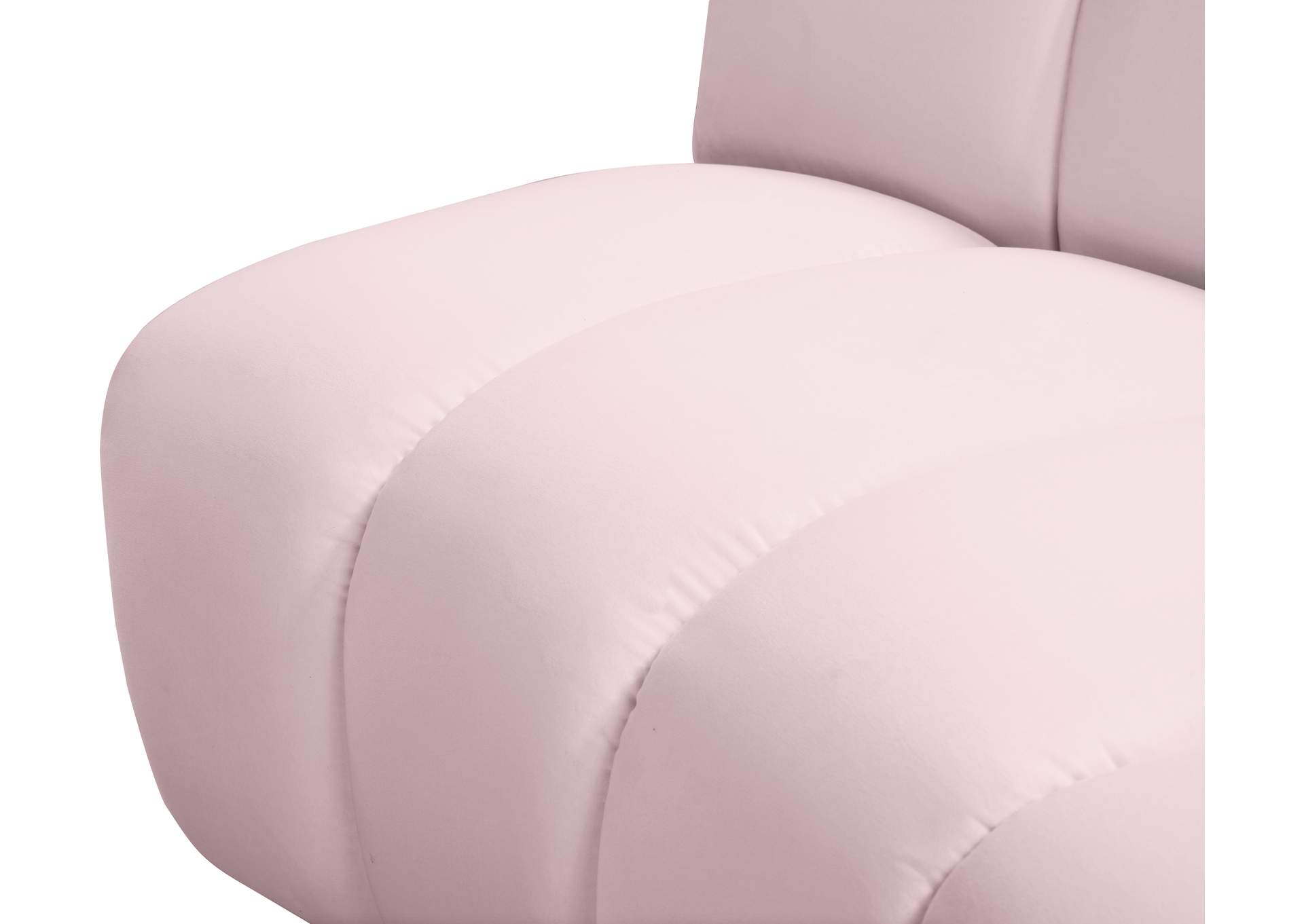 Infinity Pink Velvet Modular Chair,Meridian Furniture