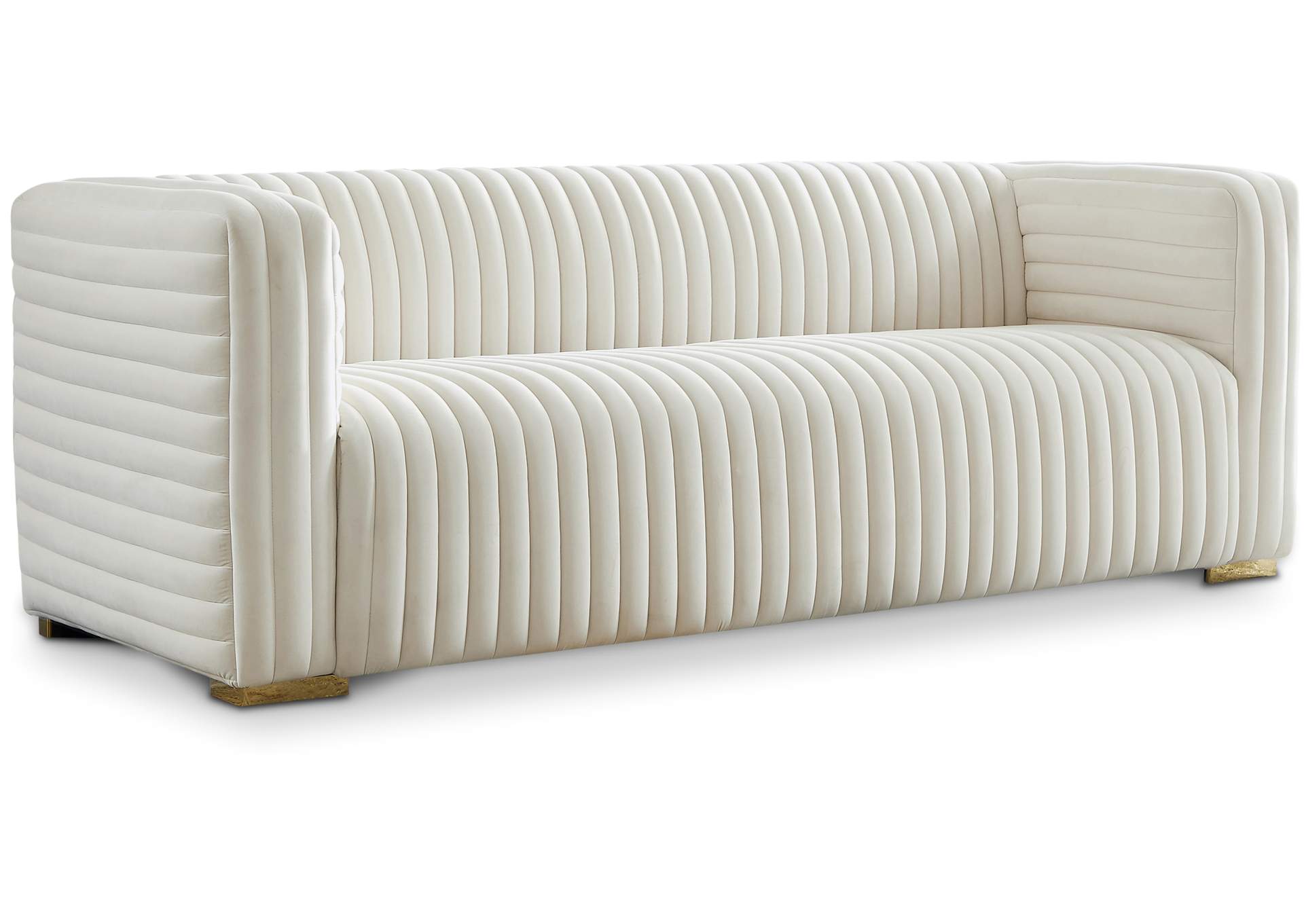 Ravish Cream Velvet Sofa,Meridian Furniture