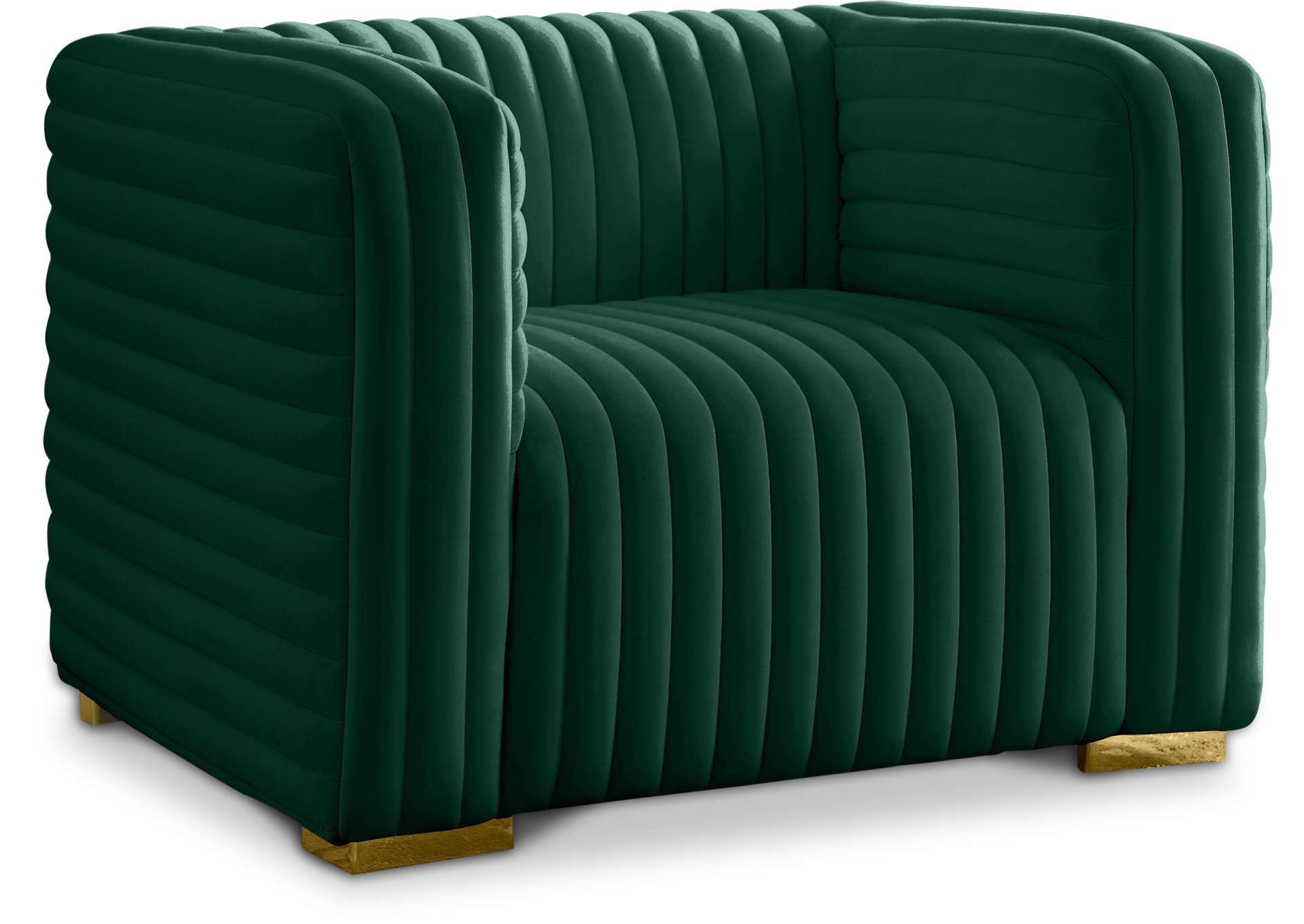 Ravish Green Velvet Chair,Meridian Furniture