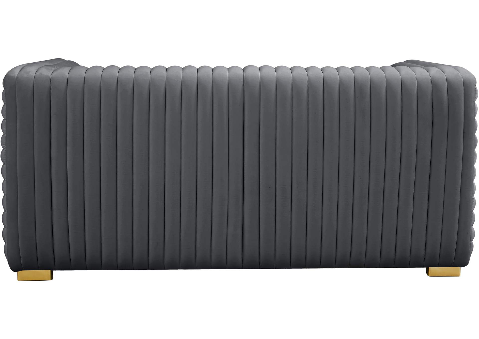 Ravish Grey Velvet Loveseat,Meridian Furniture