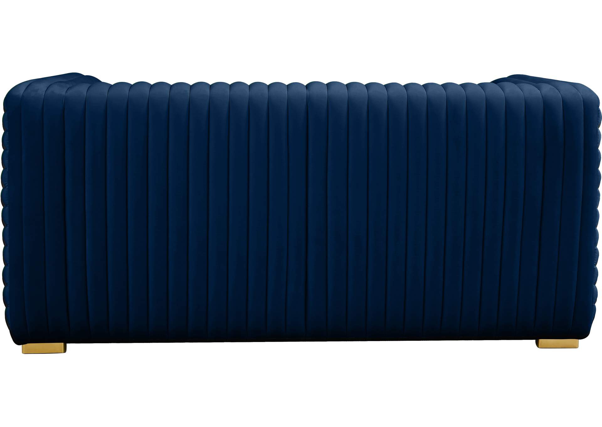 Ravish Navy Velvet Loveseat,Meridian Furniture