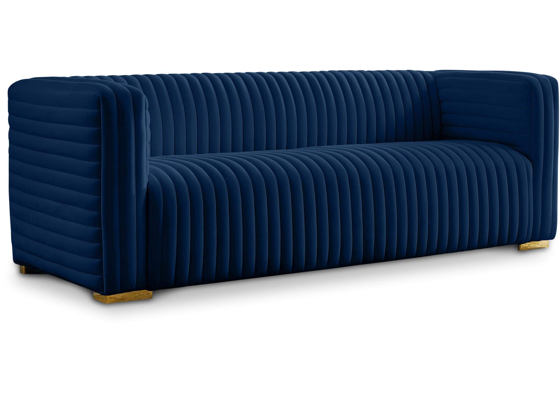 Ravish Navy Velvet Sofa,Meridian Furniture