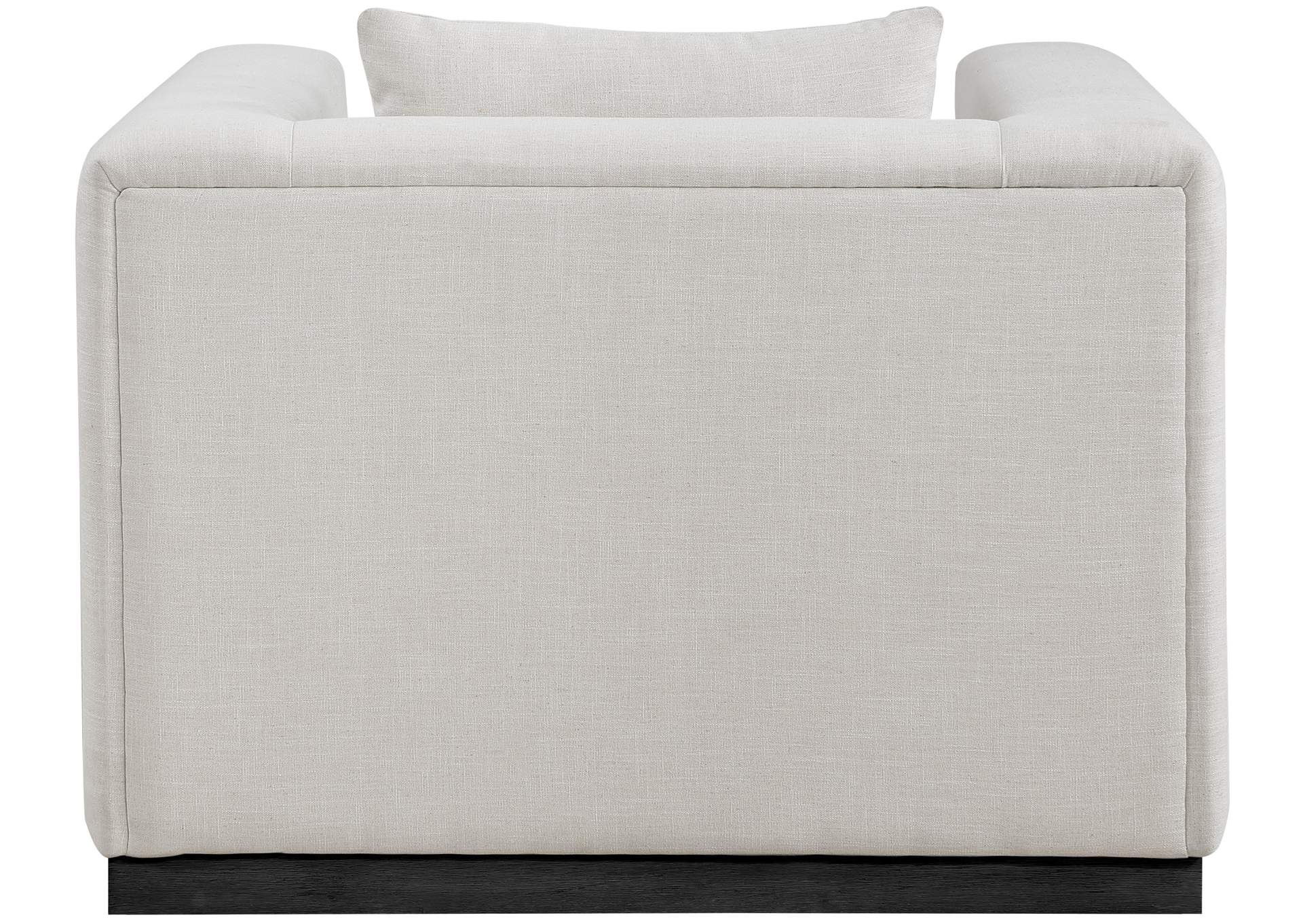 Alfie Beige Linen Textured Fabic Chair,Meridian Furniture