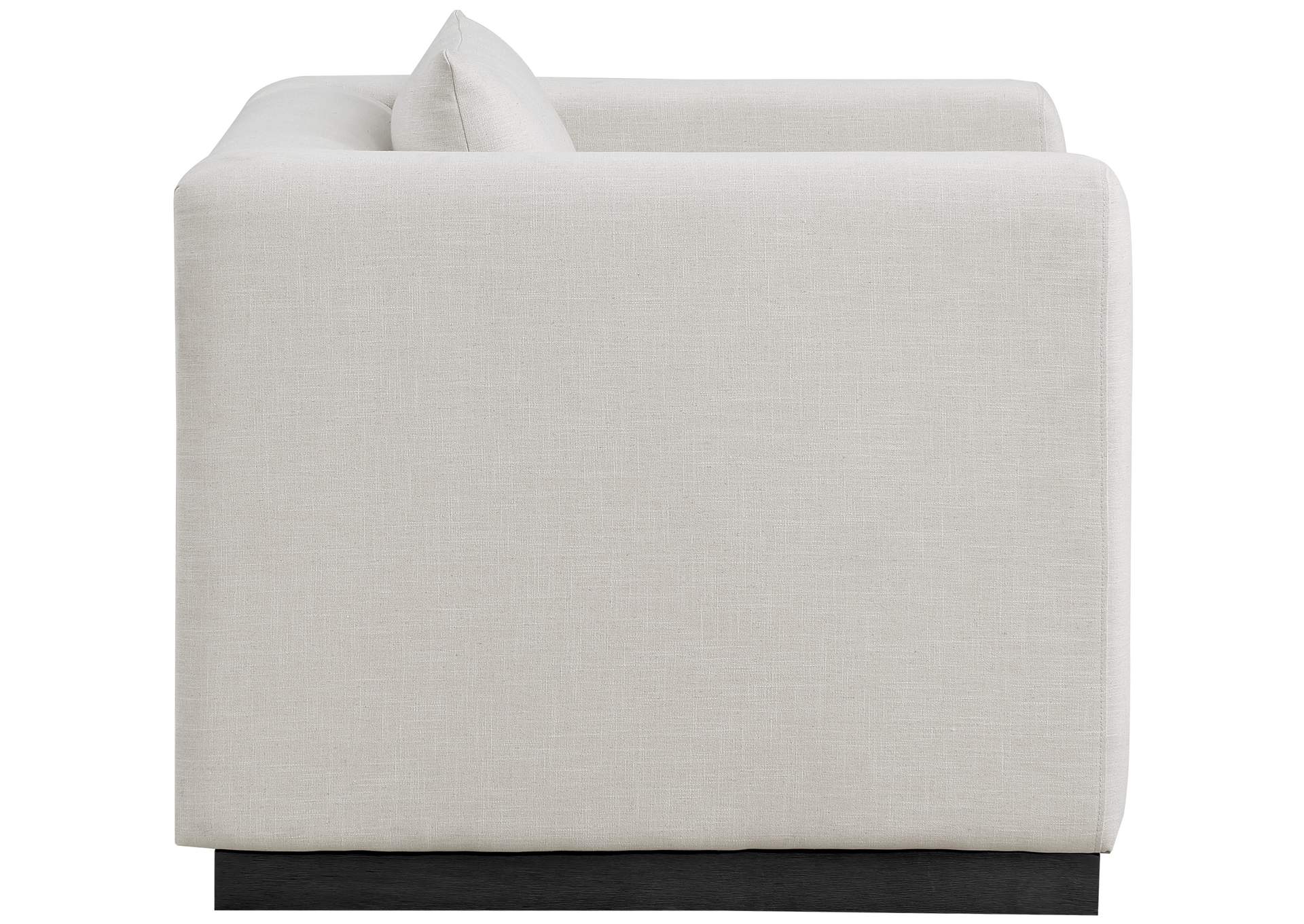 Alfie Beige Linen Textured Fabic Chair,Meridian Furniture