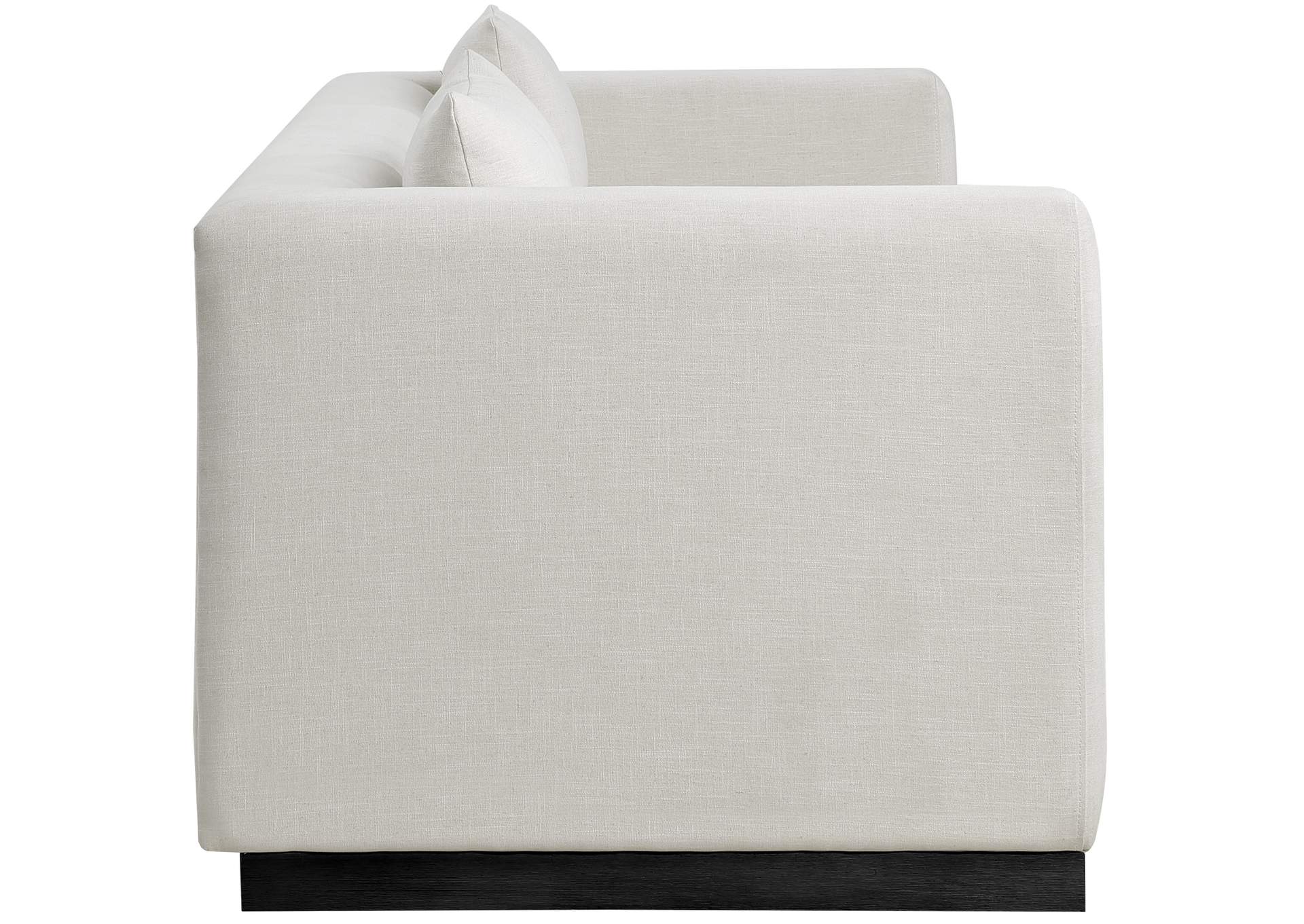 Alfie Beige Linen Textured Fabic Sofa,Meridian Furniture