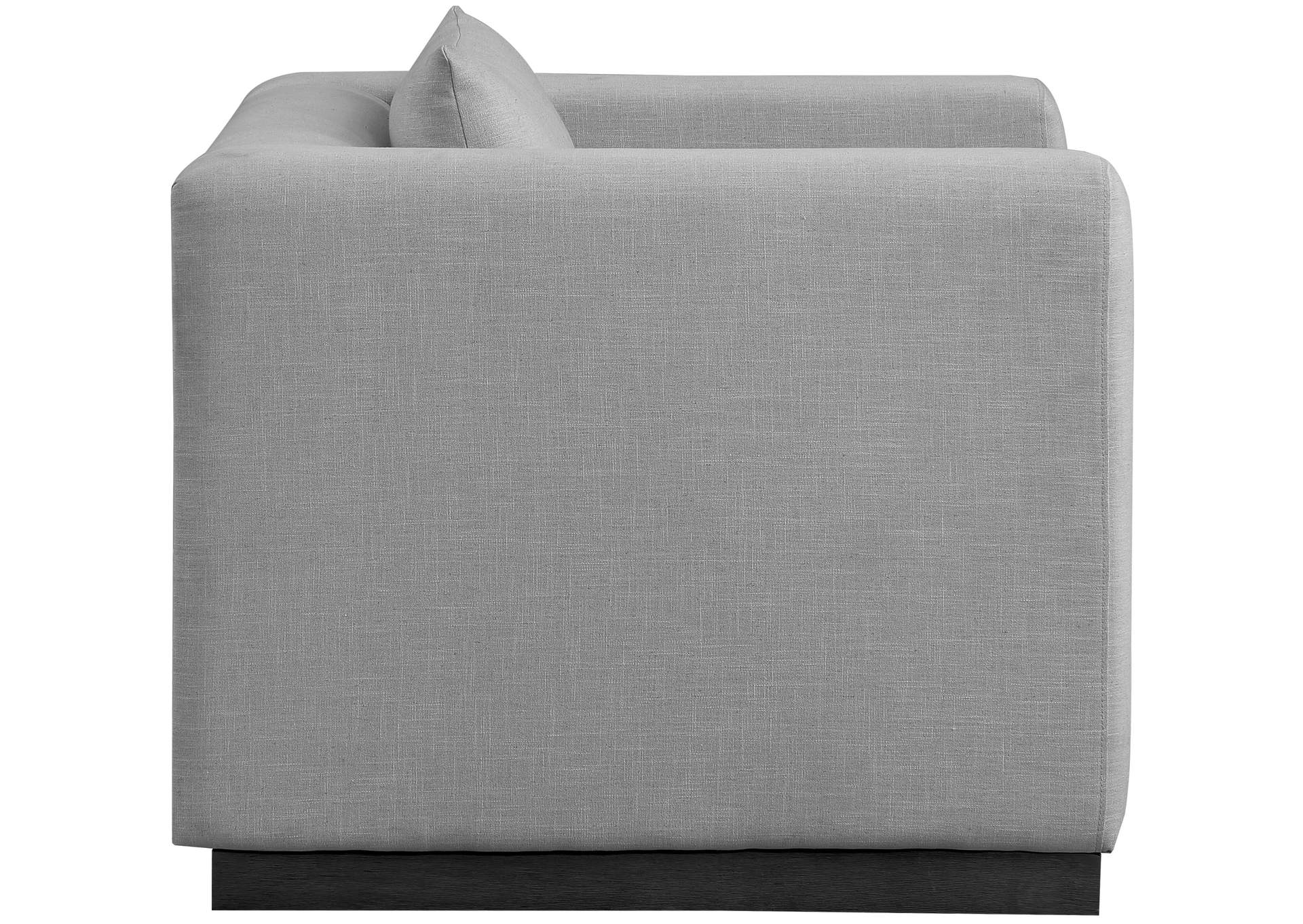 Alfie Grey Linen Textured Fabic Chair,Meridian Furniture
