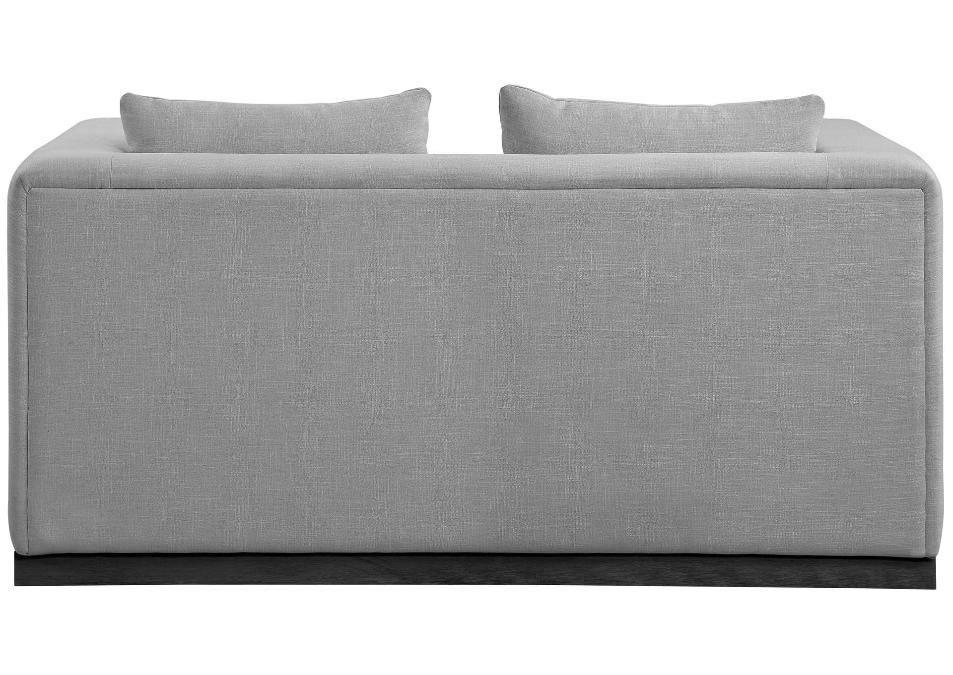 Alfie Grey Linen Textured Fabic Loveseat,Meridian Furniture