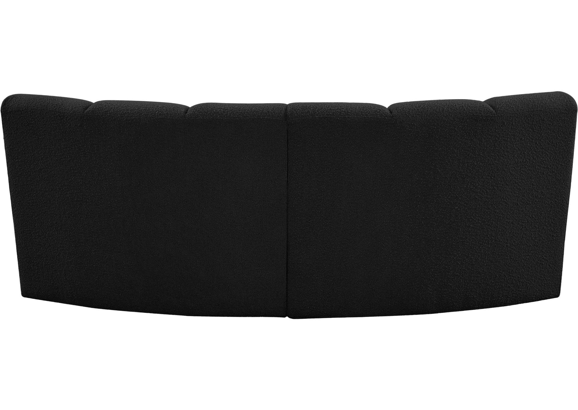 Infinity Black Boucle Fabric 2 Piece Modular Sectional,Meridian Furniture