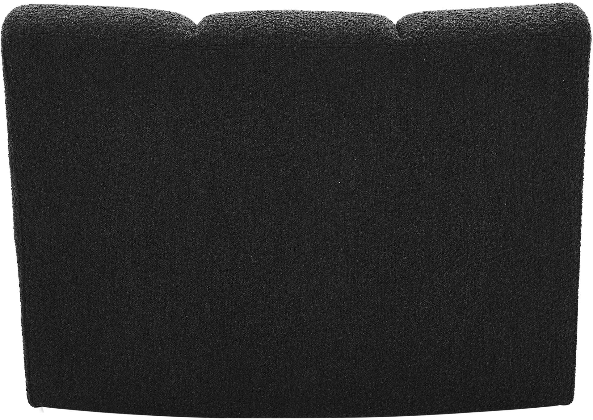 Infinity Black Boucle Fabric Modular Chair,Meridian Furniture