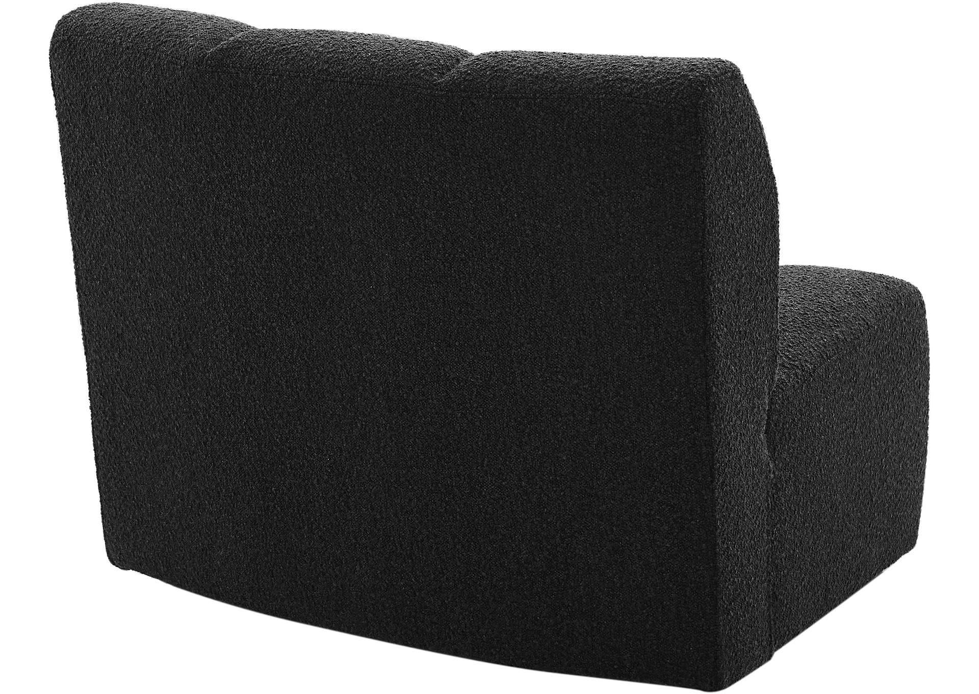 Infinity Black Boucle Fabric Modular Chair,Meridian Furniture