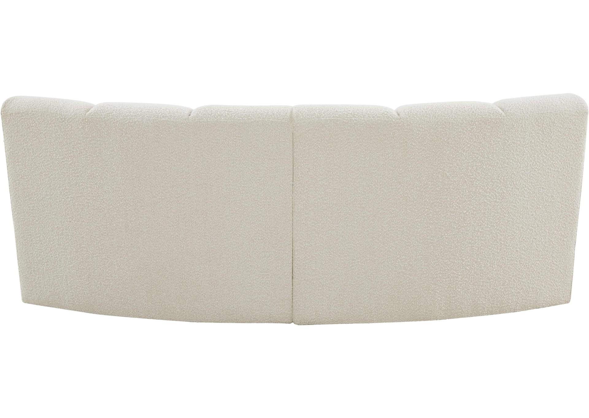 Infinity Cream Boucle Fabric 2 Piece Modular Sectional,Meridian Furniture