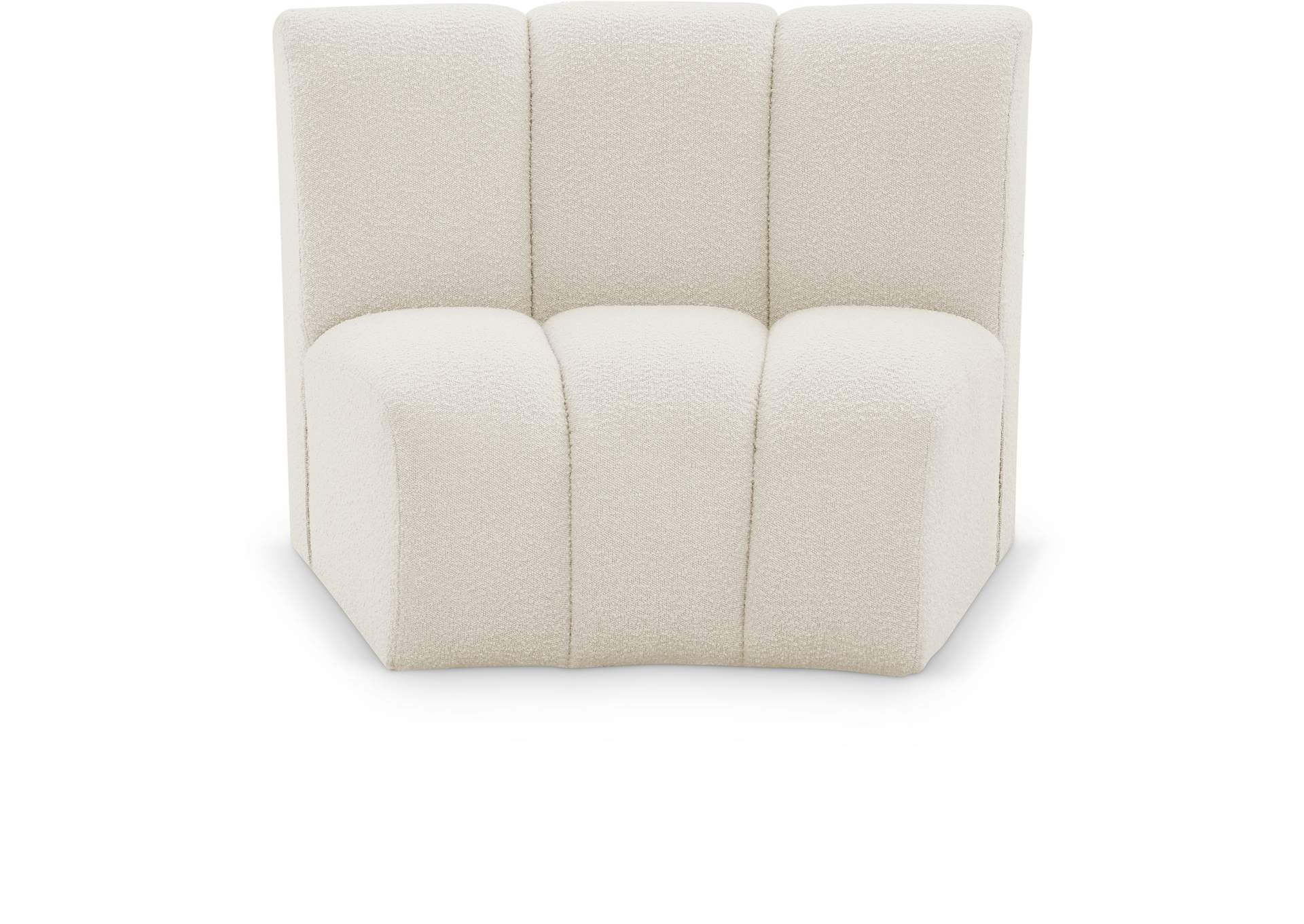 Infinity Cream Boucle Fabric Modular Chair,Meridian Furniture