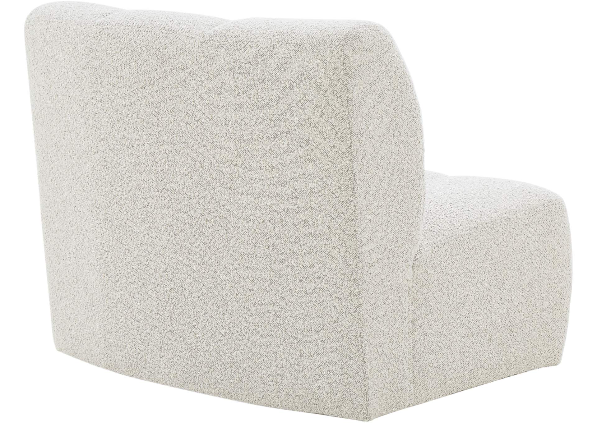 Infinity Cream Boucle Fabric Modular Chair,Meridian Furniture