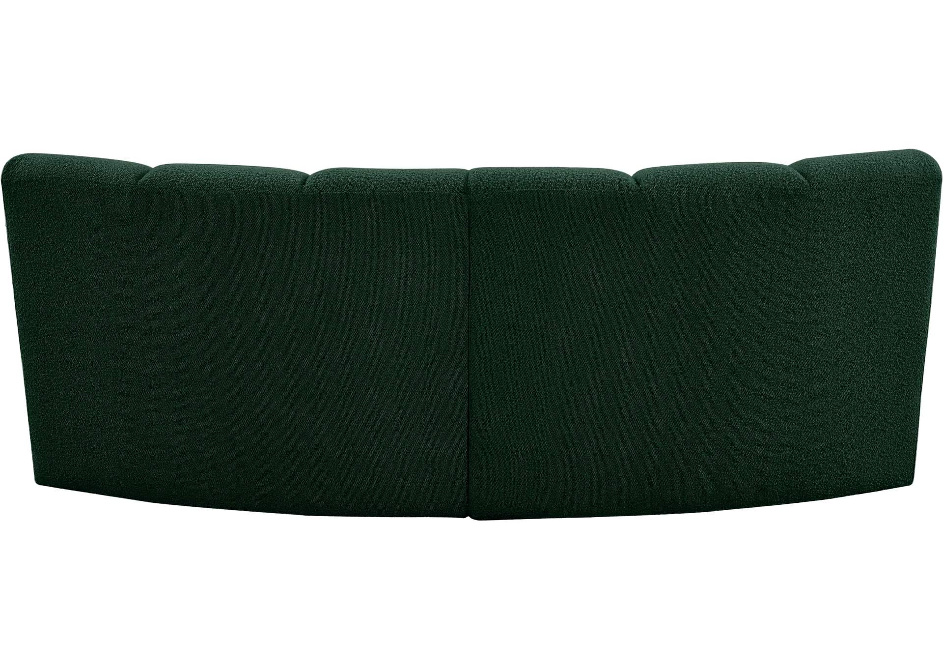 Infinity Green Boucle Fabric 2 Piece Modular Sectional,Meridian Furniture