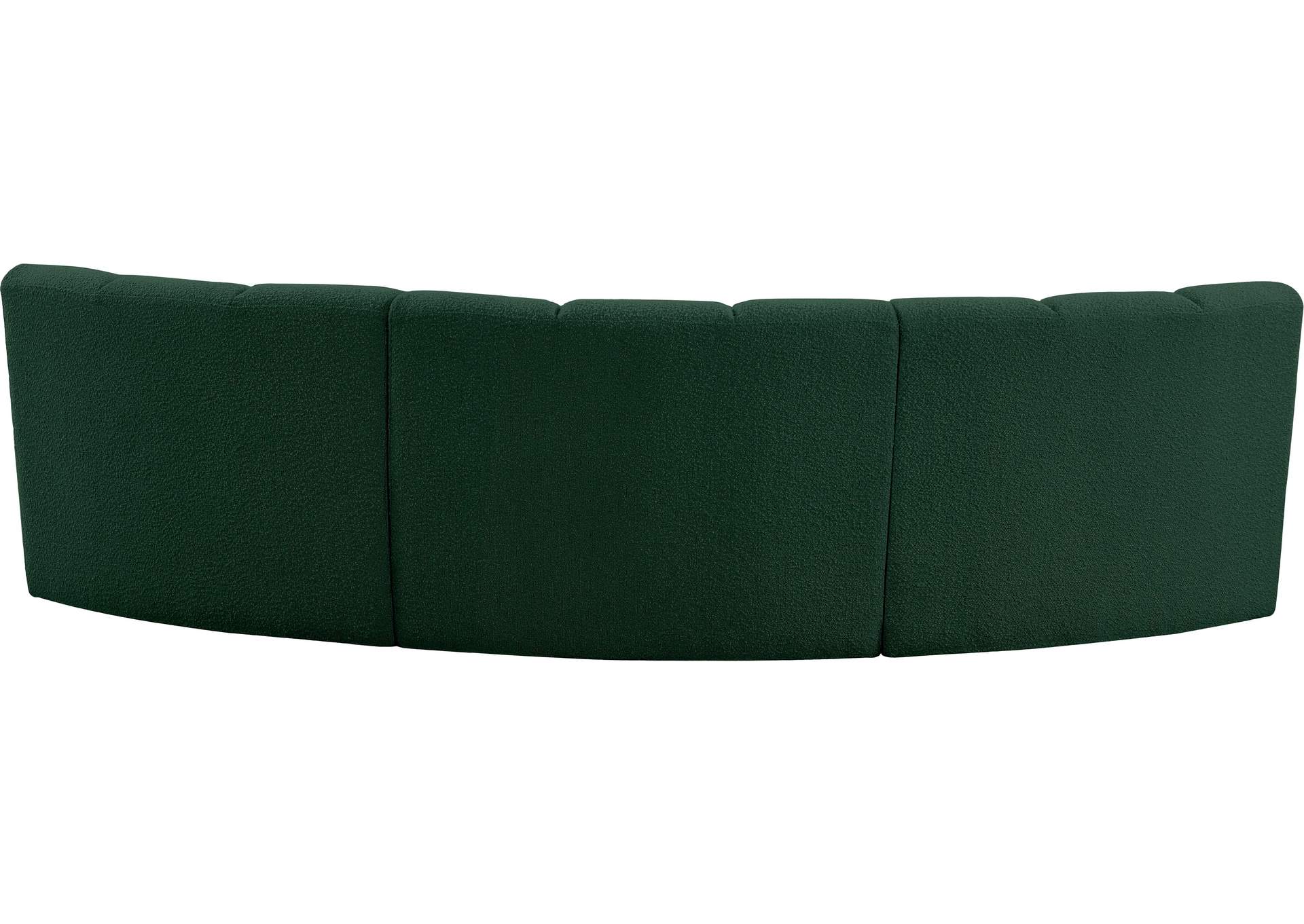 Infinity Green Boucle Fabric 3 Piece Modular Sectional,Meridian Furniture