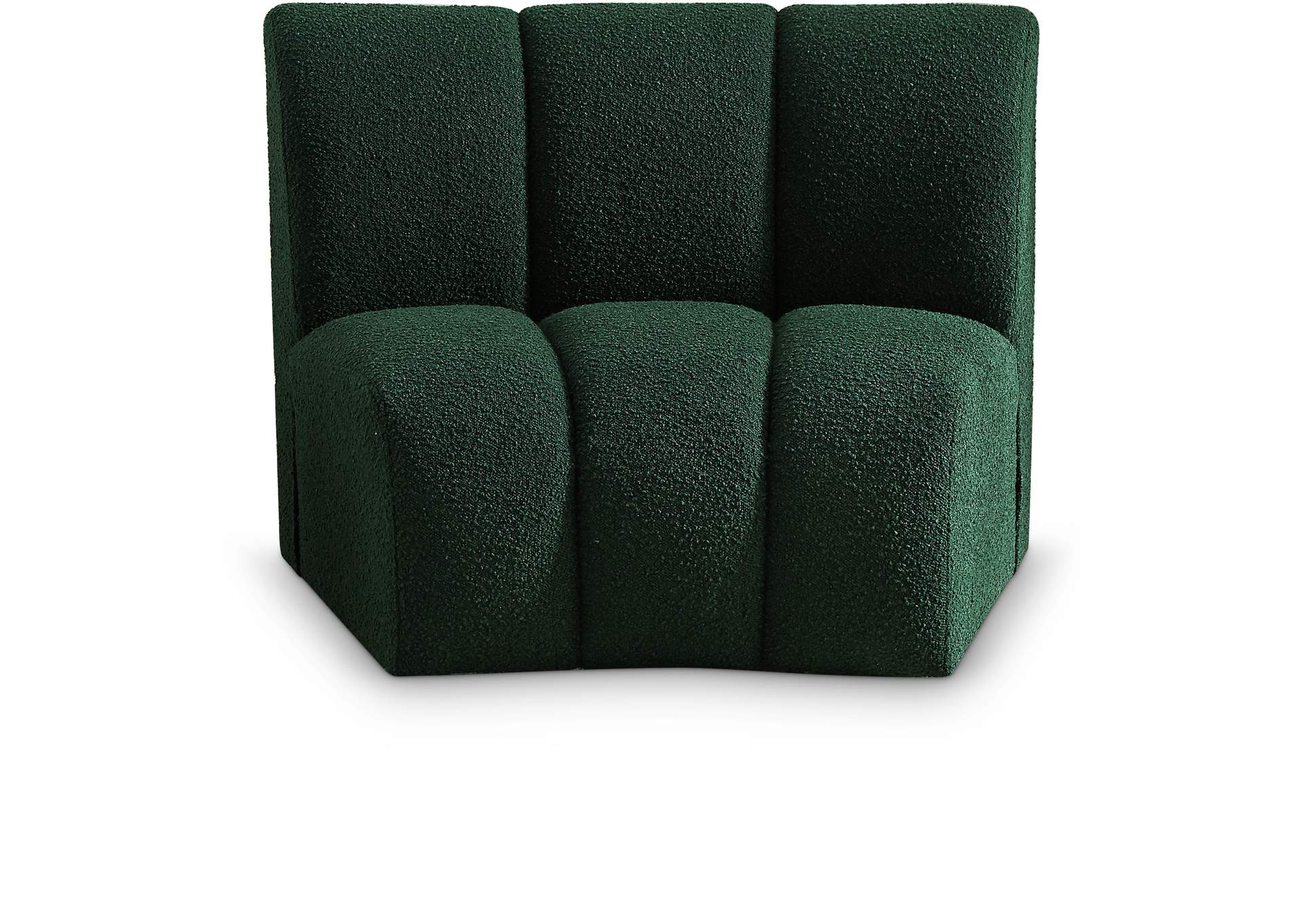 Infinity Green Boucle Fabric Modular Chair,Meridian Furniture