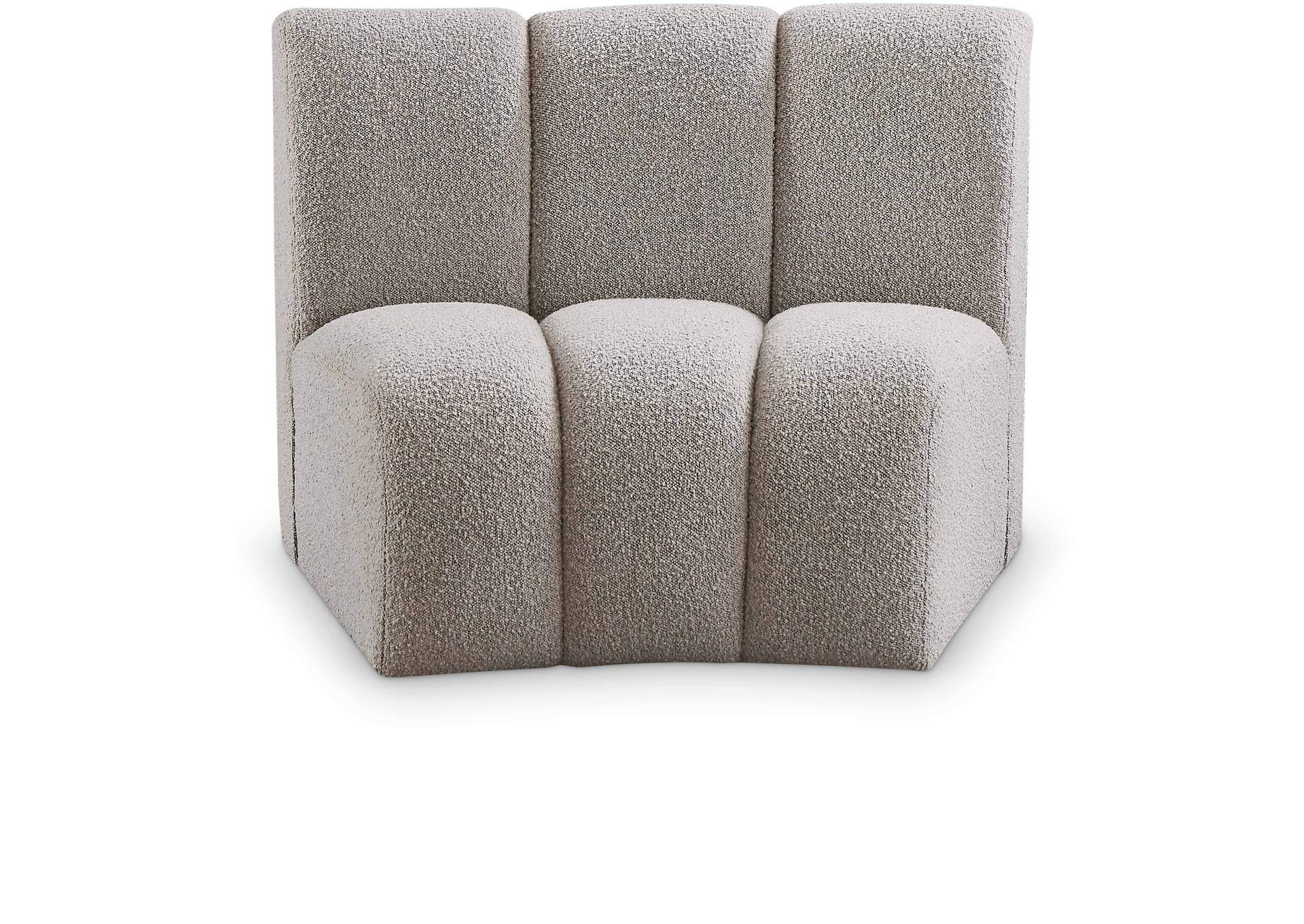 Infinity Brown Boucle Fabric Modular Chair,Meridian Furniture