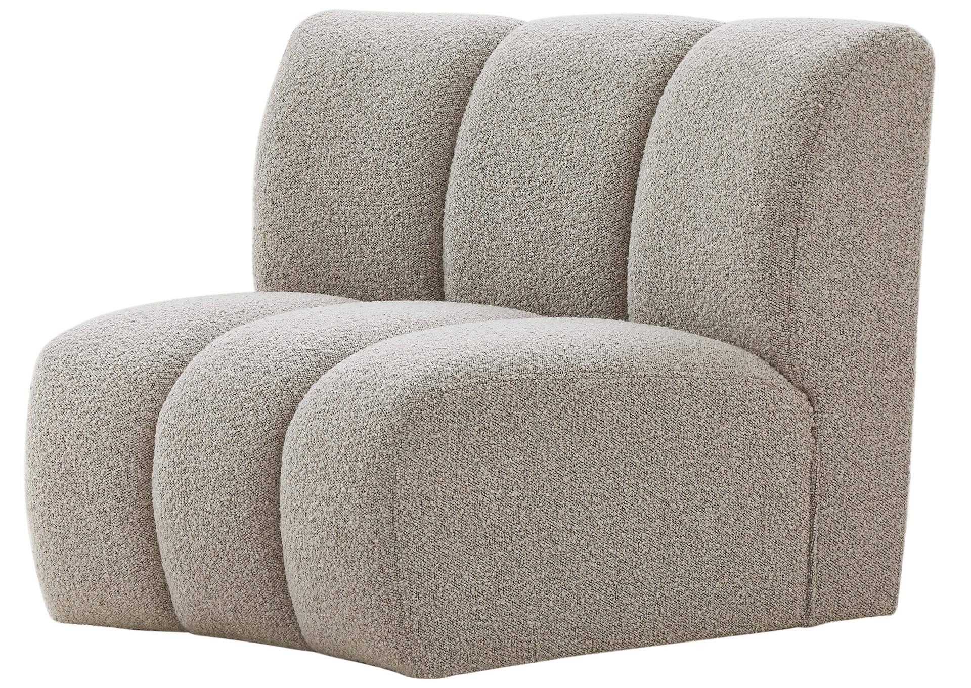 Infinity Brown Boucle Fabric Modular Chair,Meridian Furniture