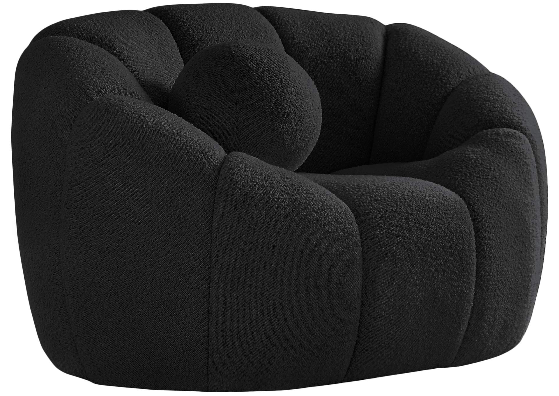 Elijah Black Boucle Fabric Chair,Meridian Furniture