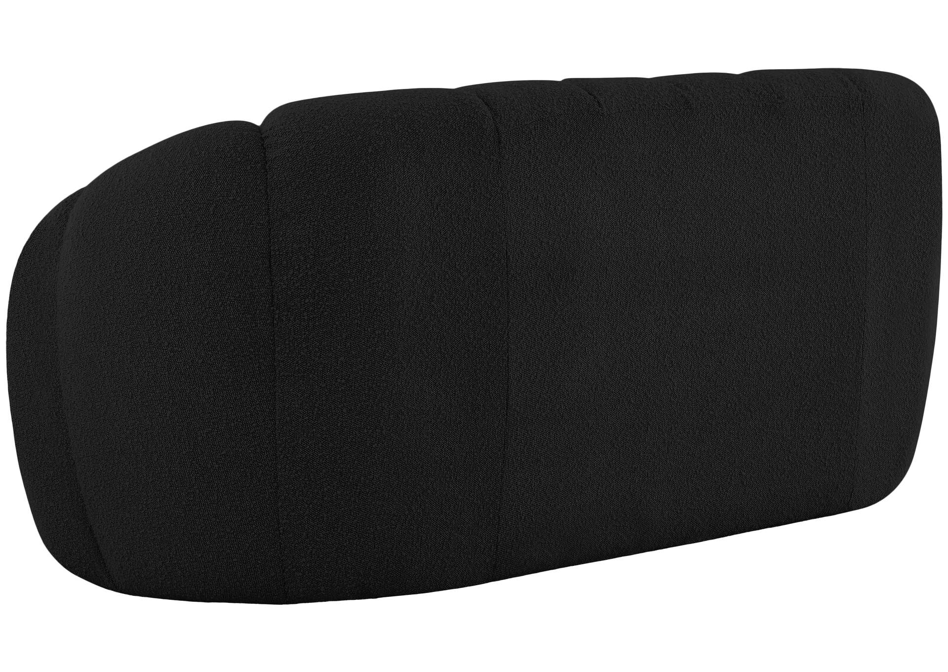 Elijah Black Boucle Fabric Loveseat,Meridian Furniture