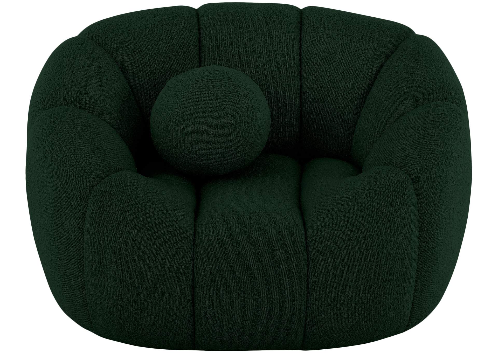 Elijah Green Boucle Fabric Chair,Meridian Furniture