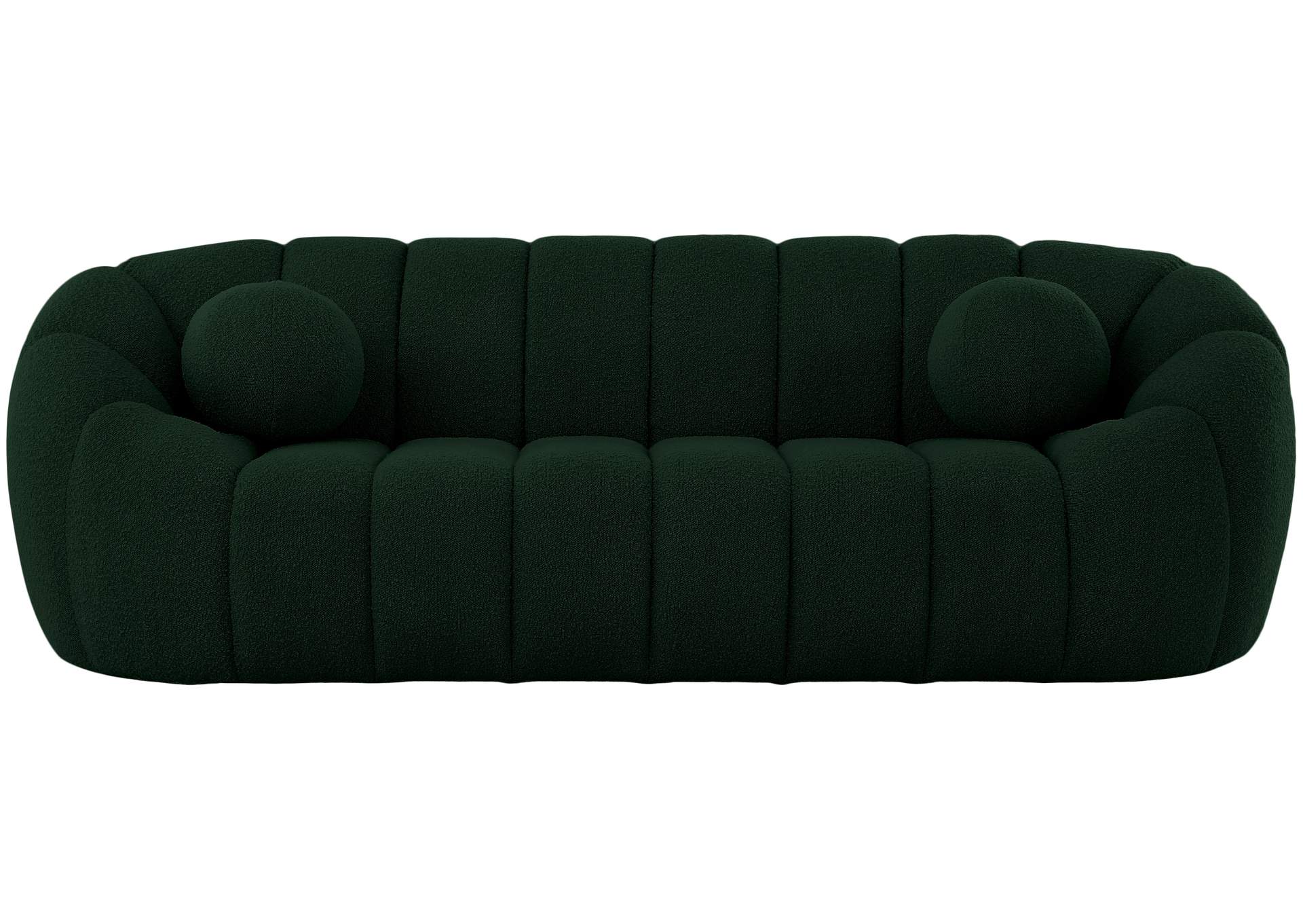 Elijah Green Boucle Fabric Sofa,Meridian Furniture