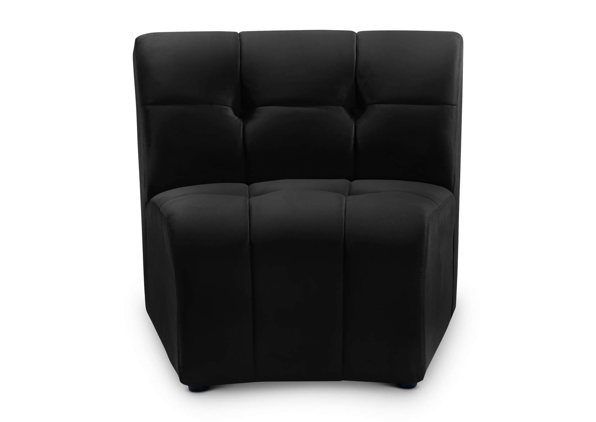 Limitless Black Velvet Modular Chair,Meridian Furniture