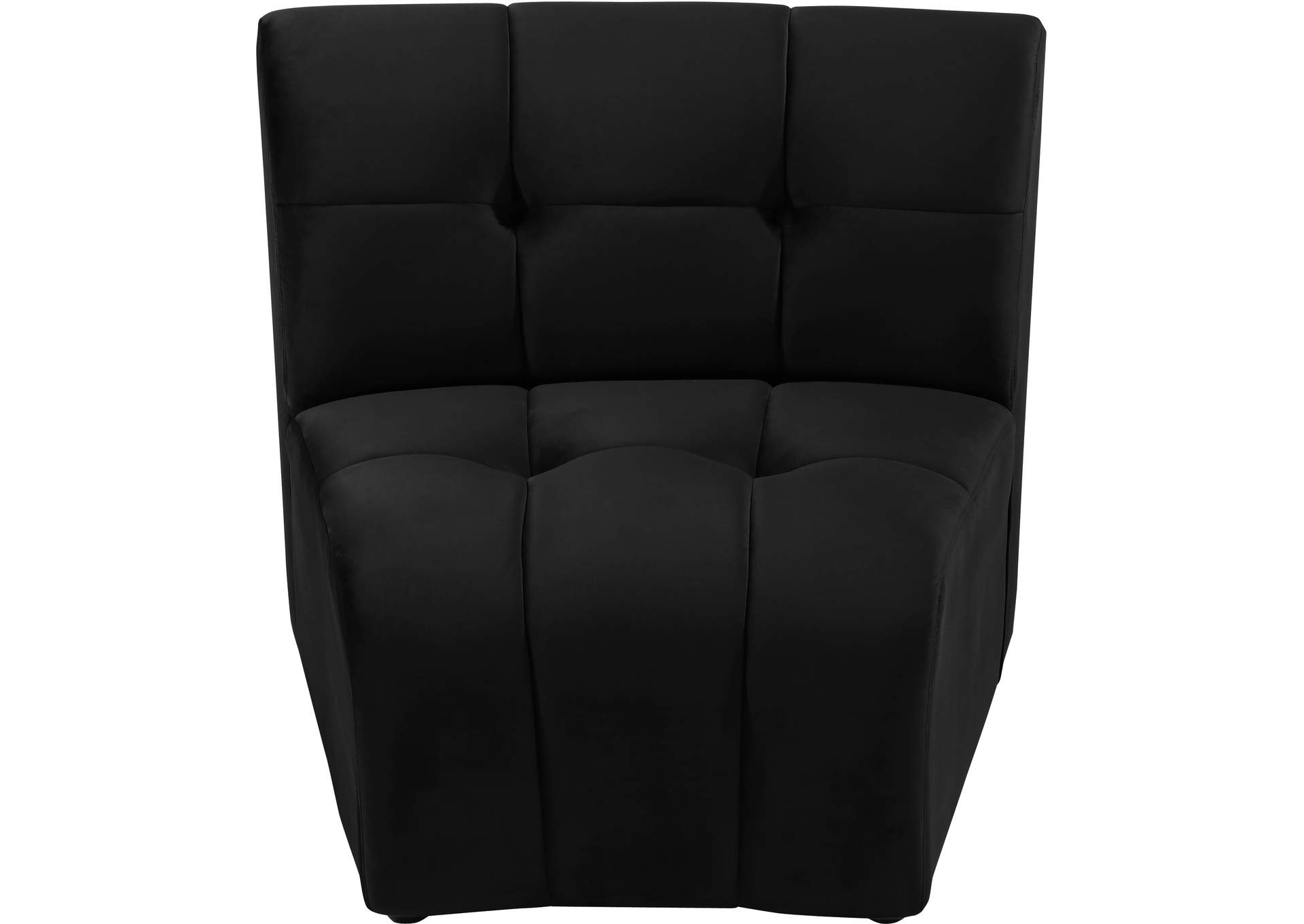 Limitless Black Velvet Modular Chair,Meridian Furniture