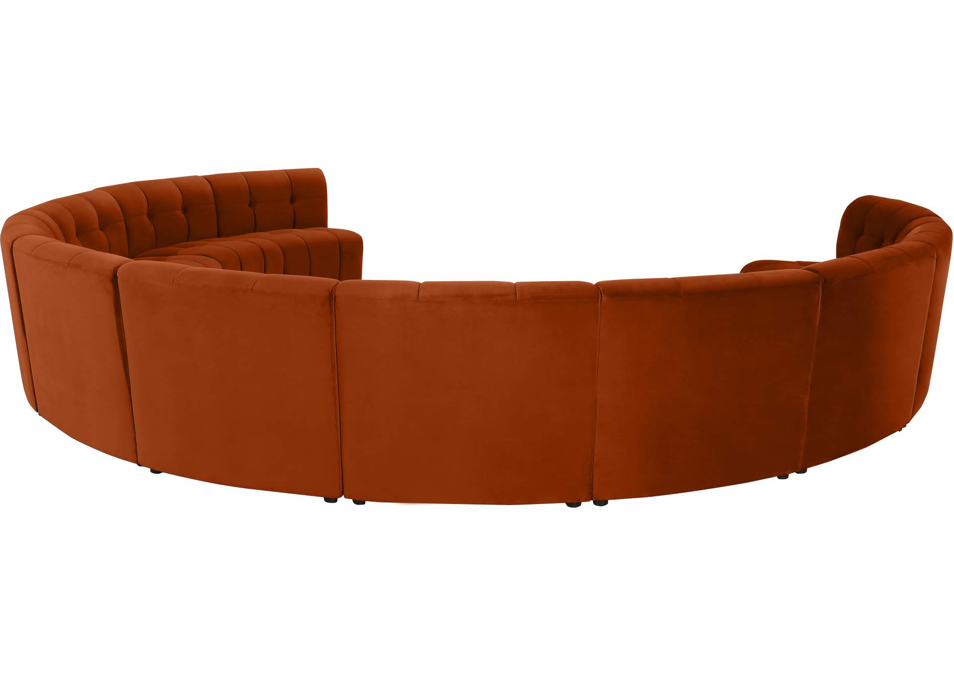 Limitless Cognac Velvet 11 Piece Modular Sectional,Meridian Furniture