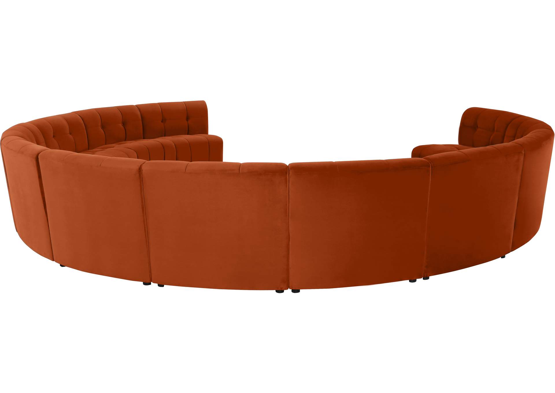 Limitless Cognac Velvet 12 Piece Modular Sectional,Meridian Furniture