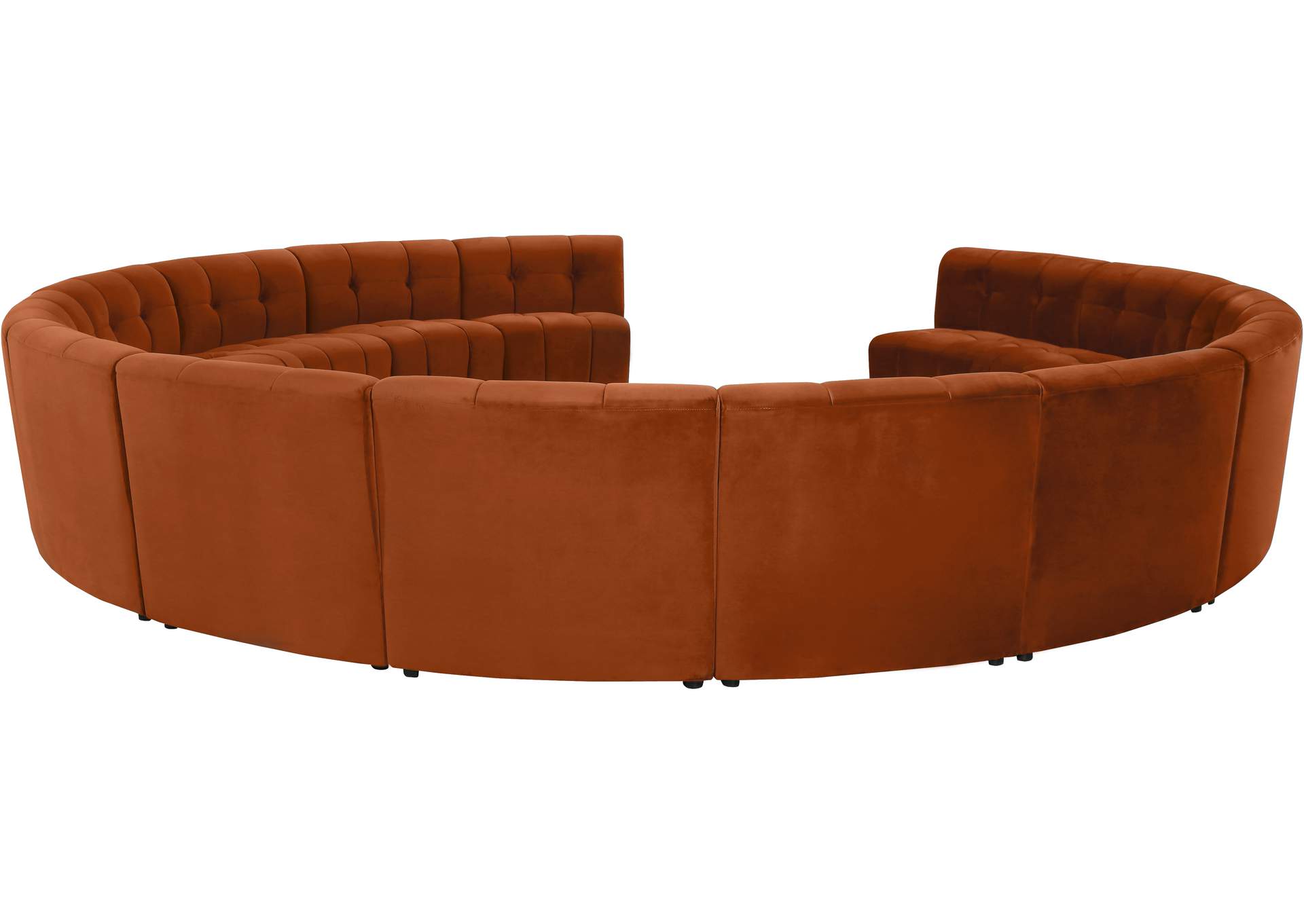 Limitless Cognac Velvet 14 Piece Modular Sectional,Meridian Furniture