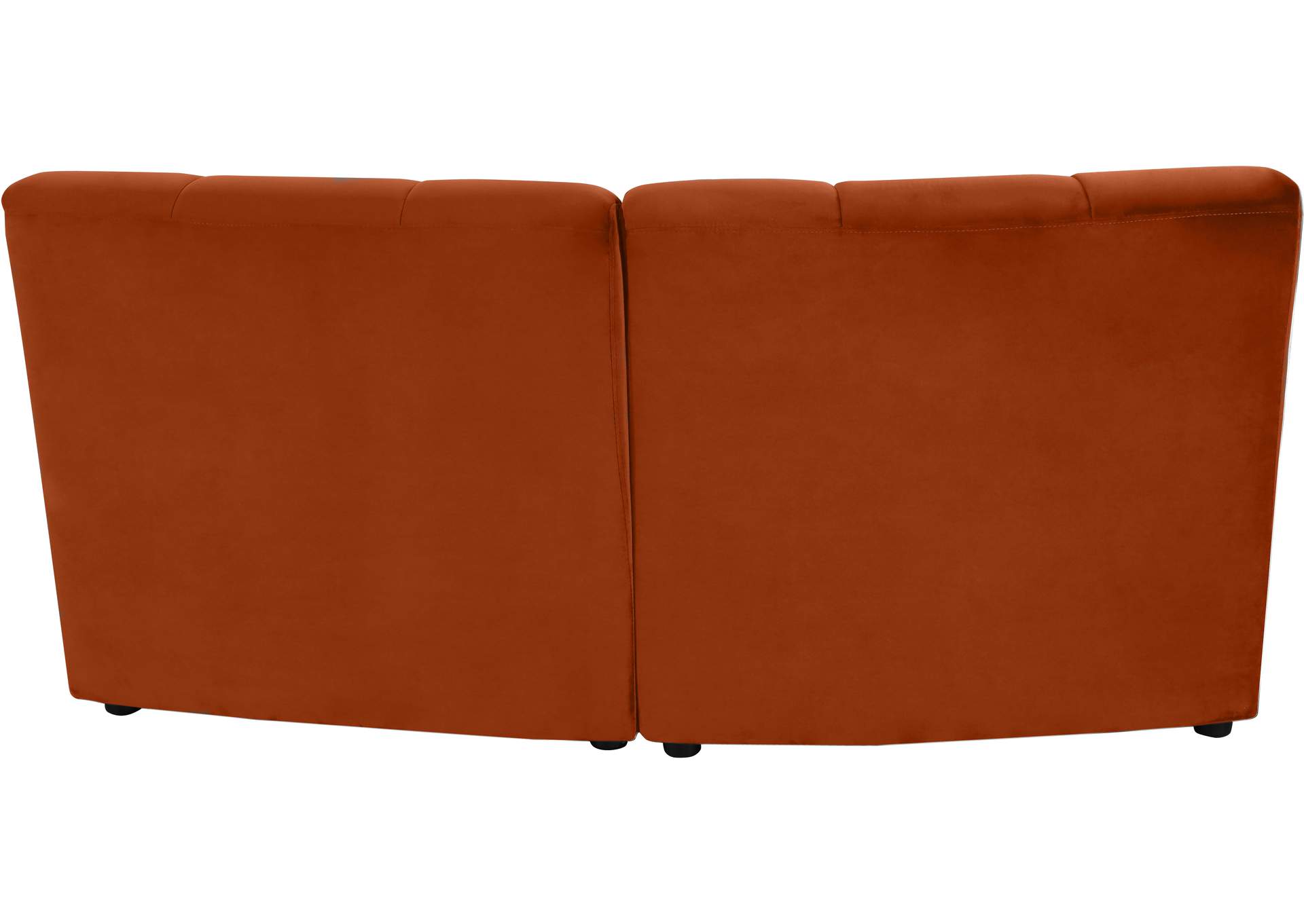 Limitless Cognac Velvet 2 Piece Modular Sectional,Meridian Furniture