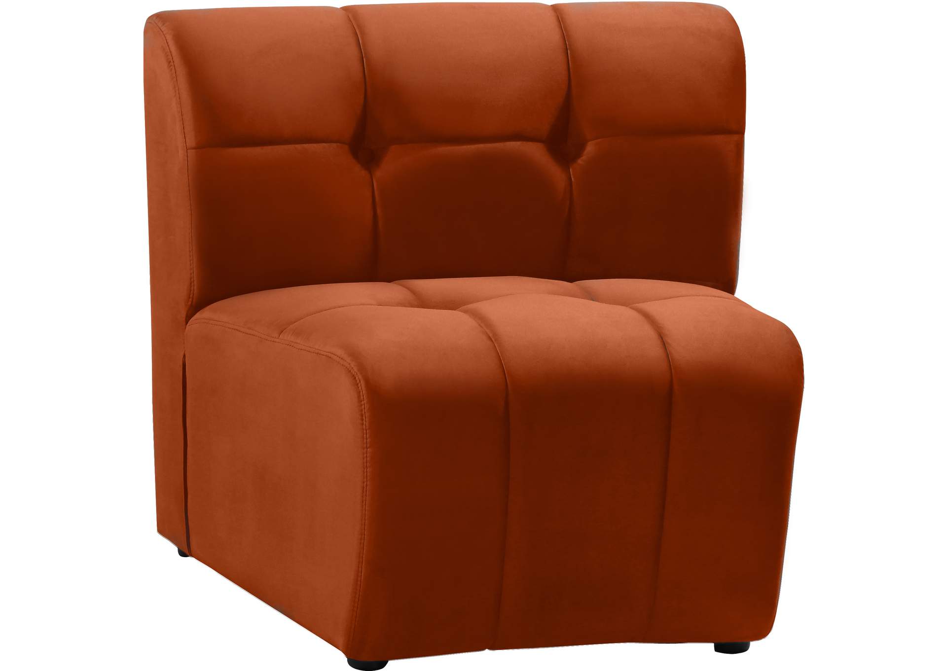 Limitless Cognac Velvet Modular Chair,Meridian Furniture