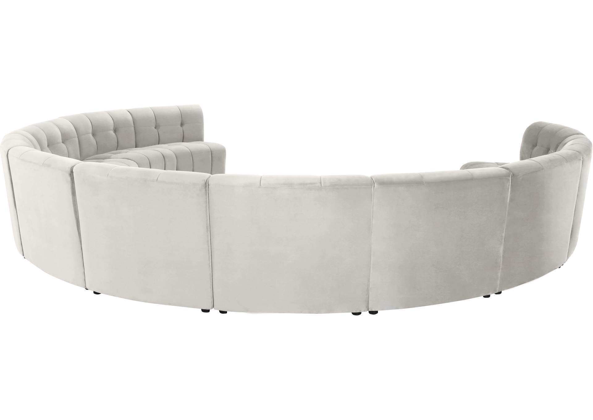 Limitless Cream Velvet 11 Piece Modular Sectional,Meridian Furniture