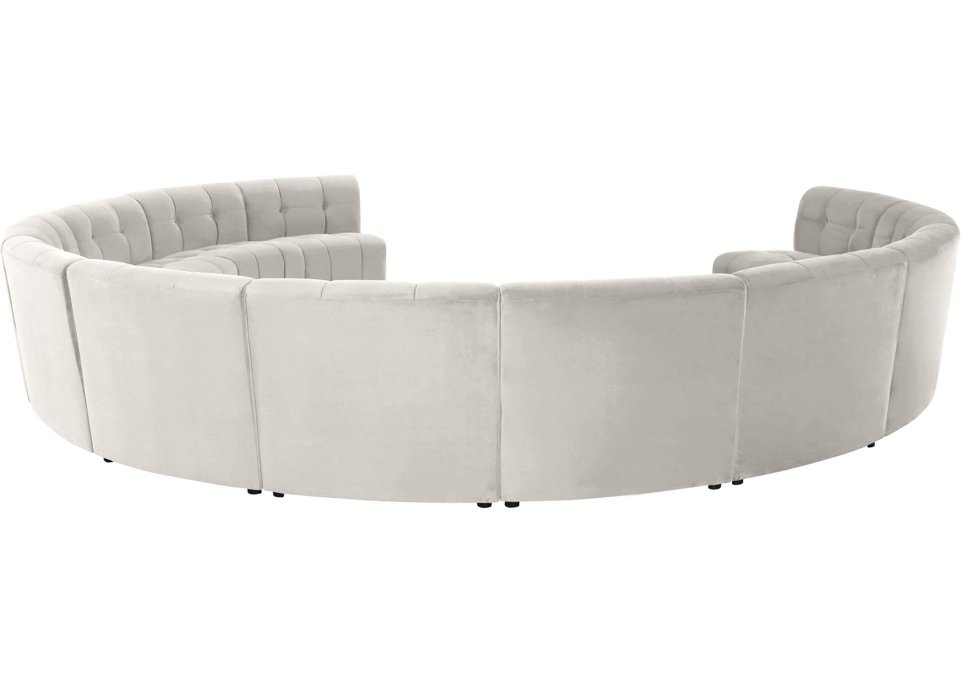 Limitless Cream Velvet 12 Piece Modular Sectional,Meridian Furniture