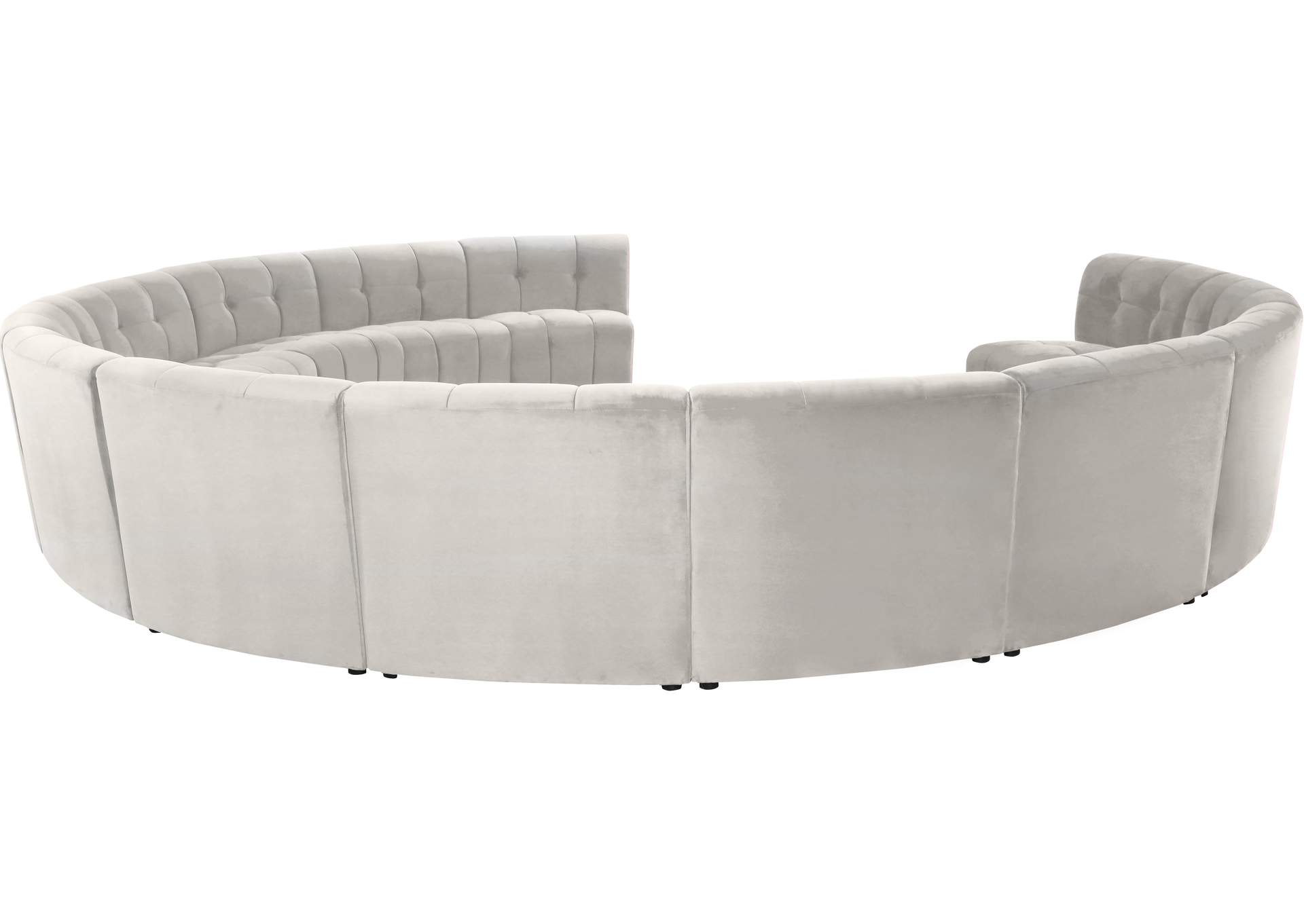 Limitless Cream Velvet 13 Piece Modular Sectional,Meridian Furniture