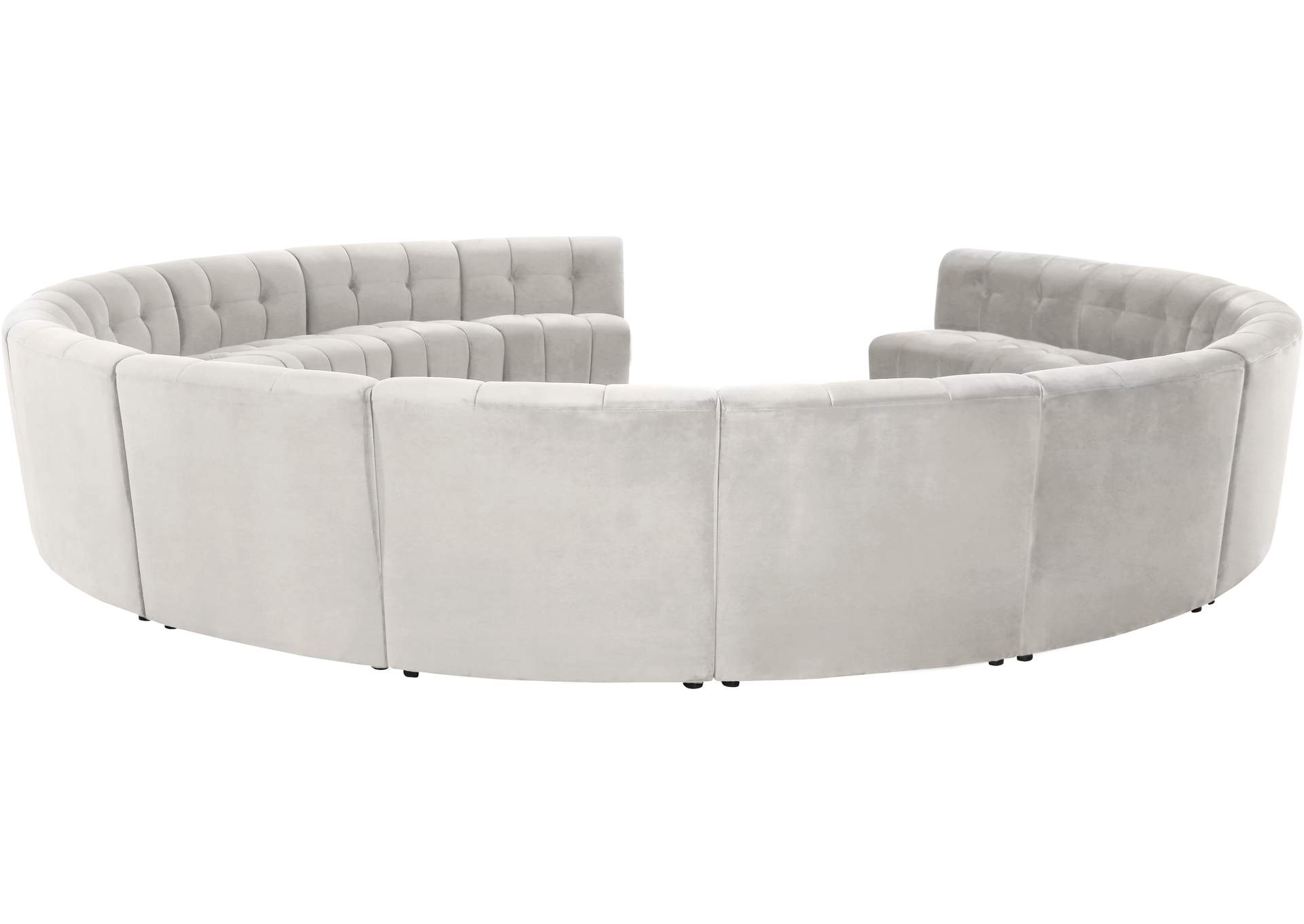 Limitless Cream Velvet 14 Piece Modular Sectional,Meridian Furniture