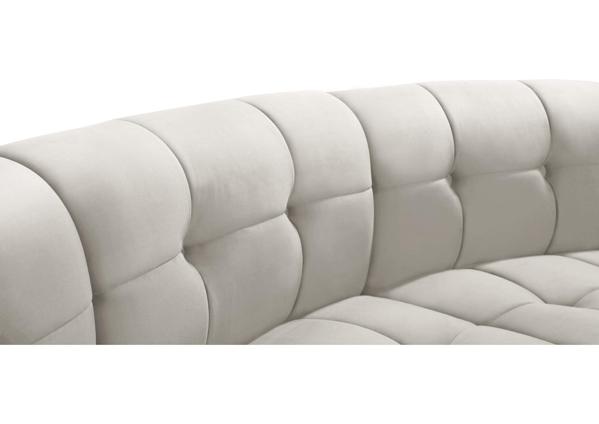 Limitless Cream Velvet 14 Piece Modular Sectional,Meridian Furniture