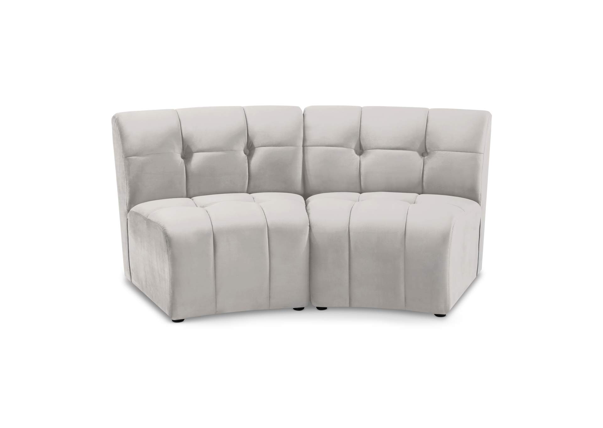 Limitless Cream Velvet 2 Piece Modular Sectional,Meridian Furniture