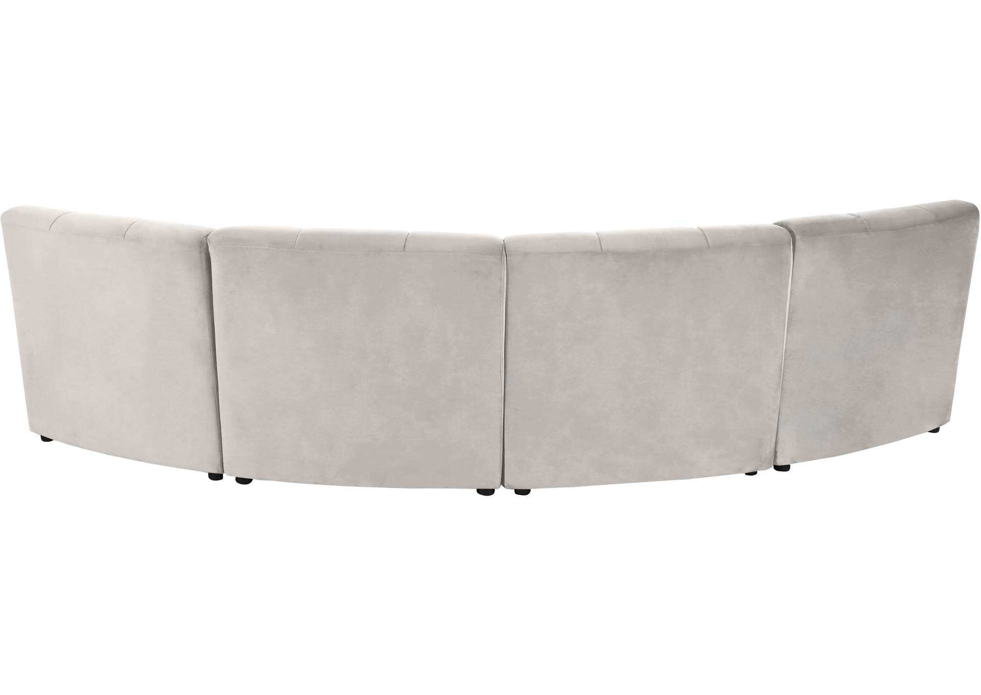 Limitless Cream Velvet 4 Piece Modular Sectional,Meridian Furniture