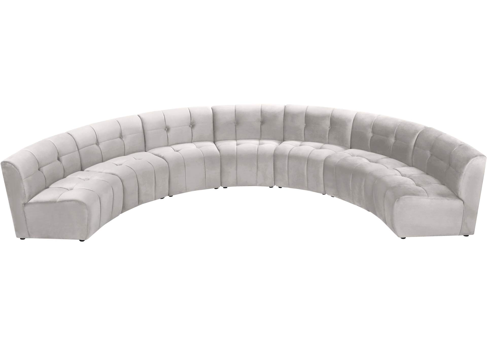 Limitless Cream Velvet 7 Piece Modular Sectional,Meridian Furniture