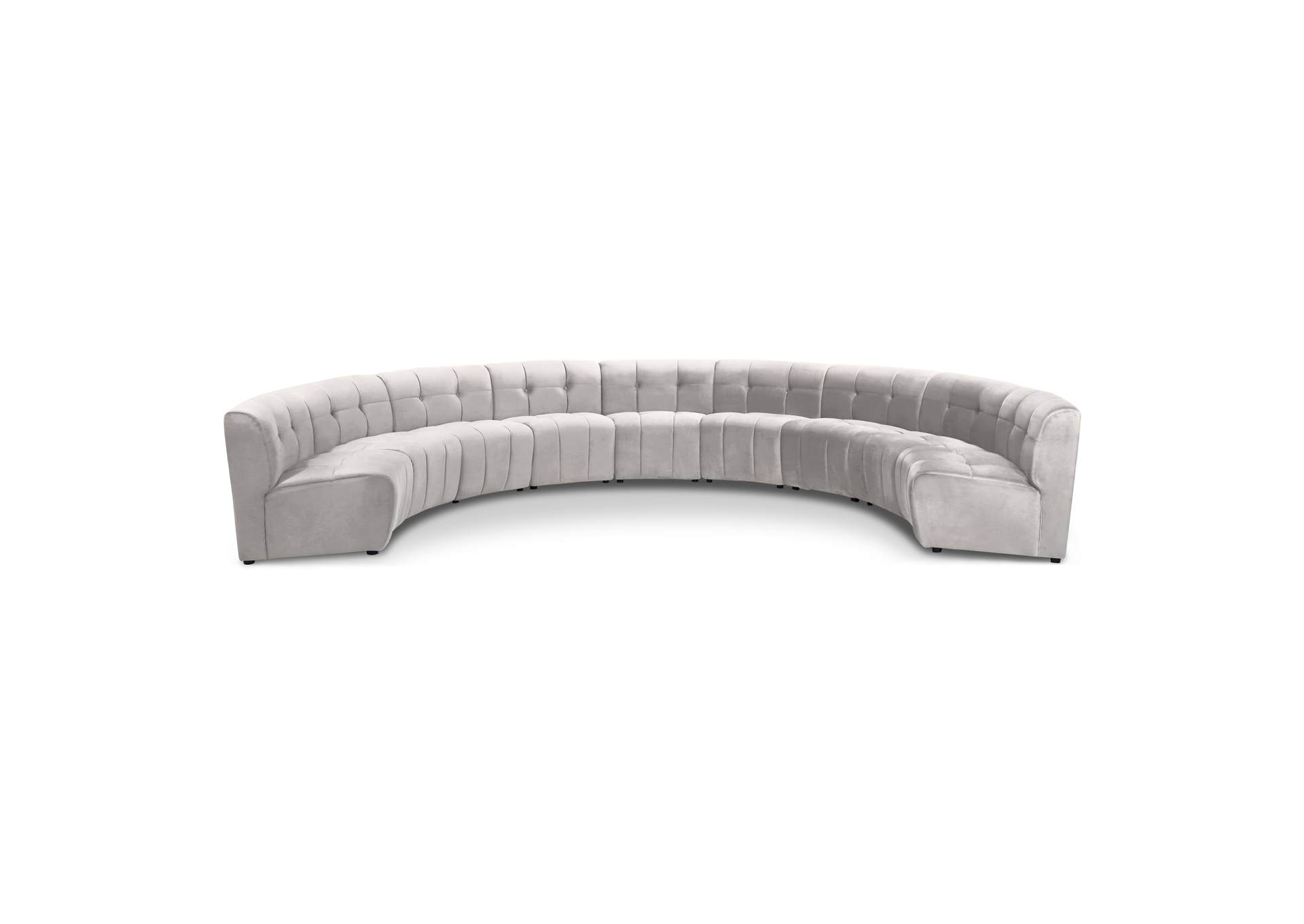 Limitless Cream Velvet 9 Piece Modular Sectional,Meridian Furniture