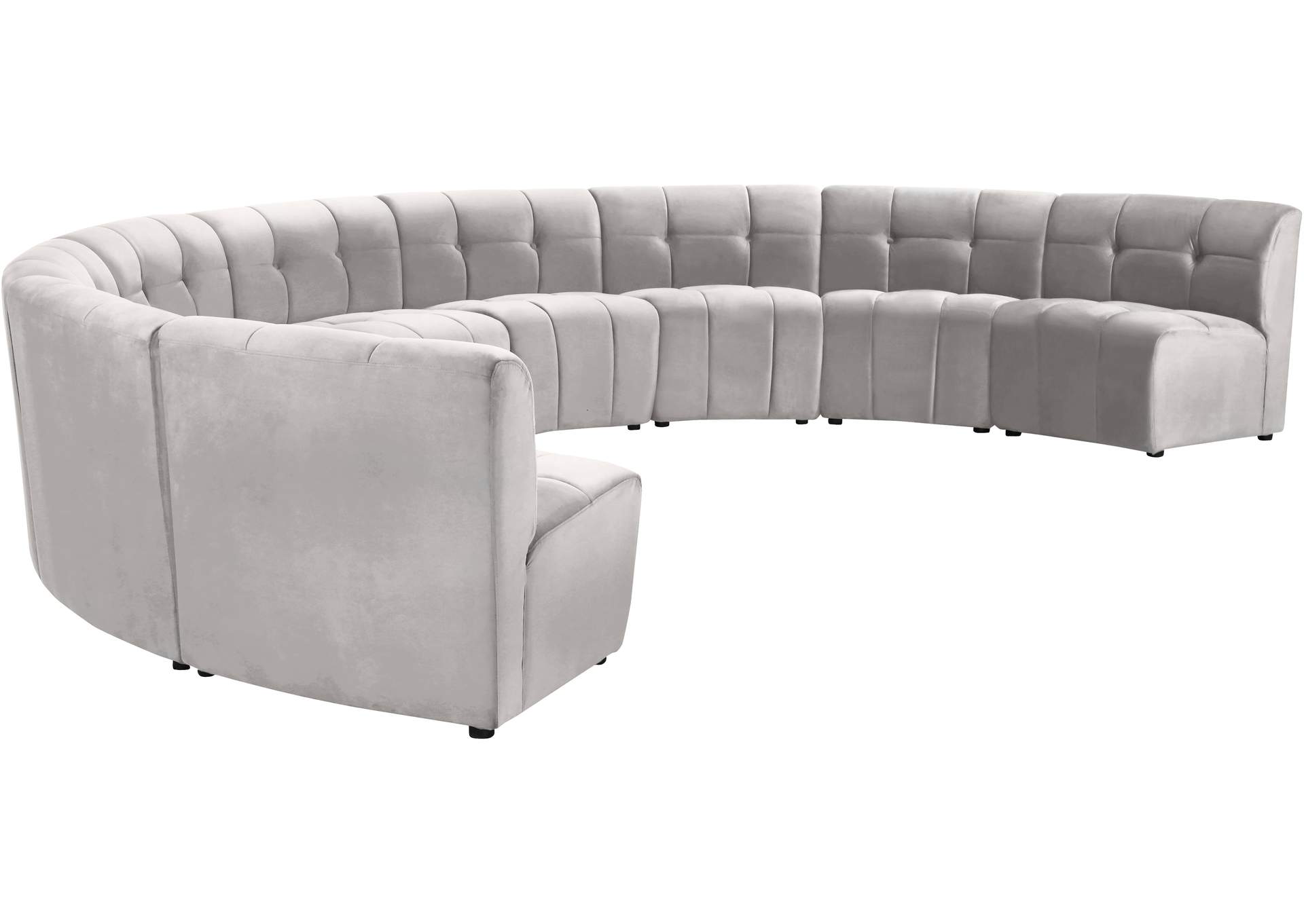 Limitless Cream Velvet 9 Piece Modular Sectional,Meridian Furniture