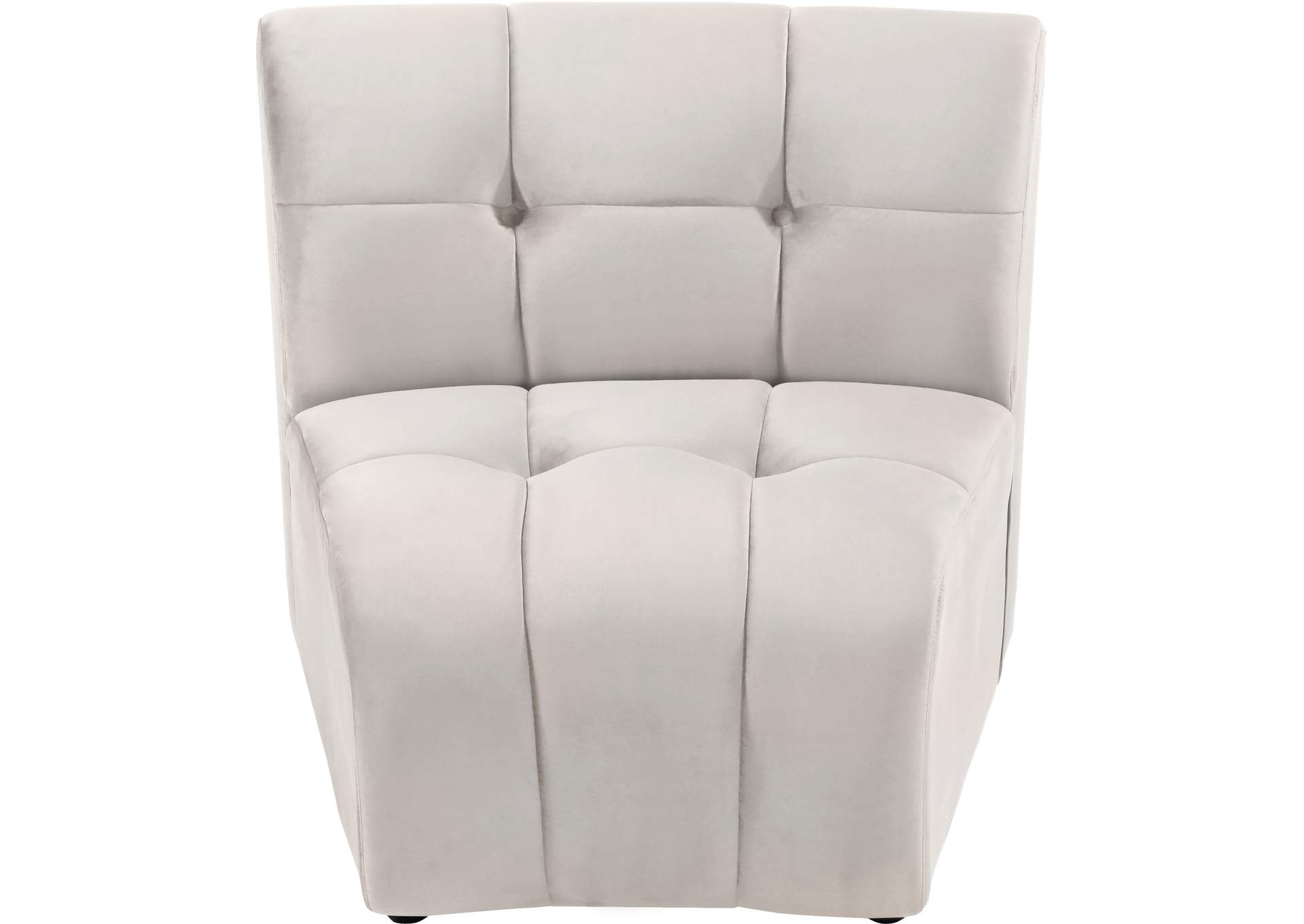 Limitless Cream Velvet Modular Chair,Meridian Furniture