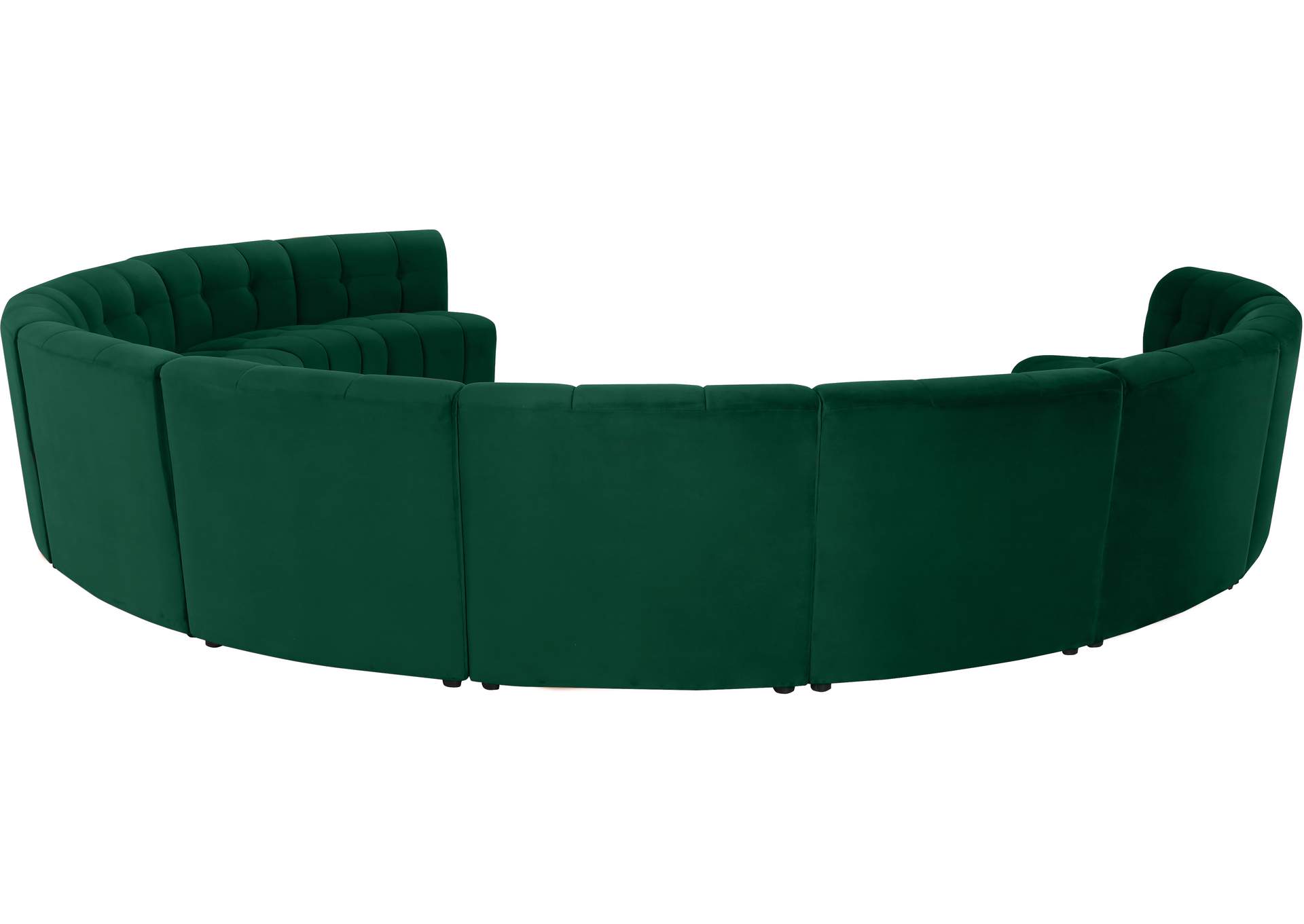 Limitless Green Velvet 11 Piece Modular Sectional,Meridian Furniture