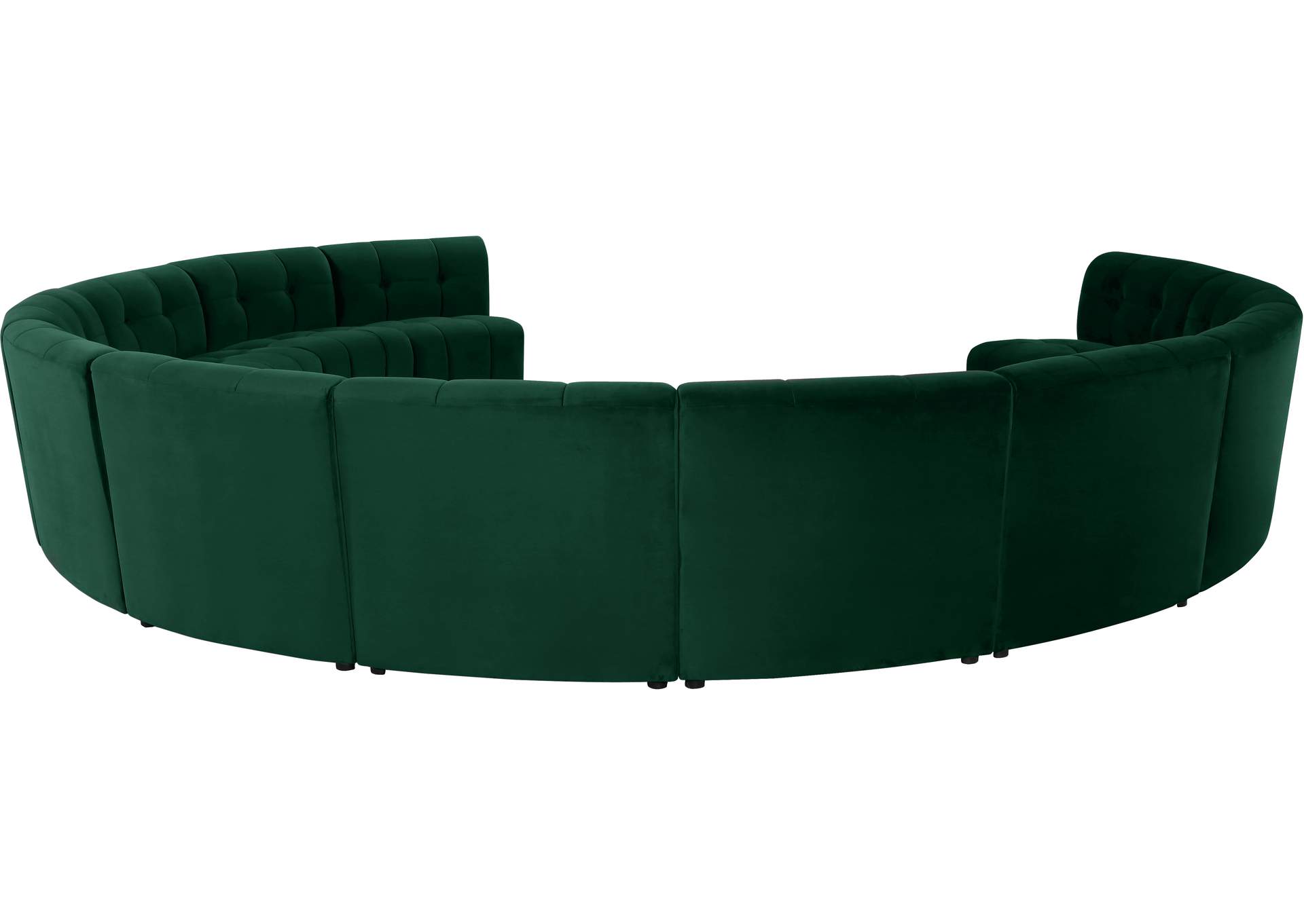 Limitless Green Velvet 12 Piece Modular Sectional,Meridian Furniture