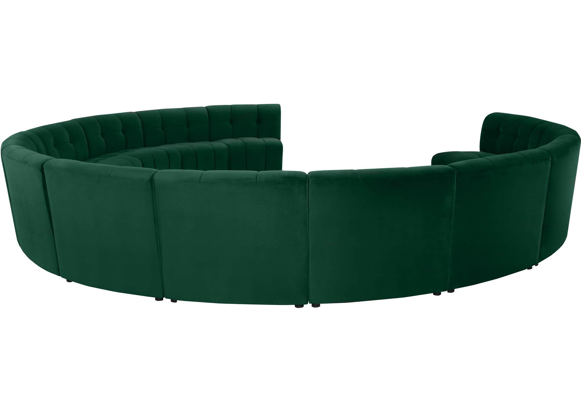 Limitless Green Velvet 13 Piece Modular Sectional,Meridian Furniture