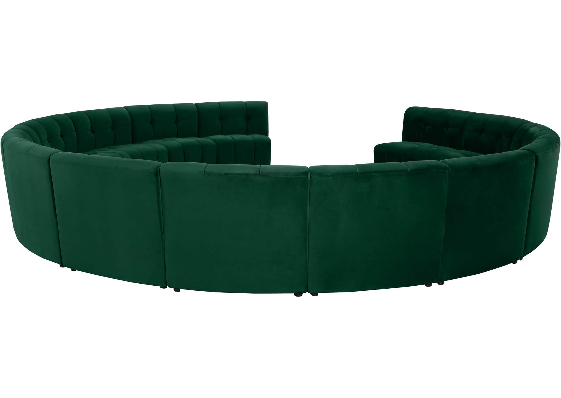 Limitless Green Velvet 14 Piece Modular Sectional,Meridian Furniture