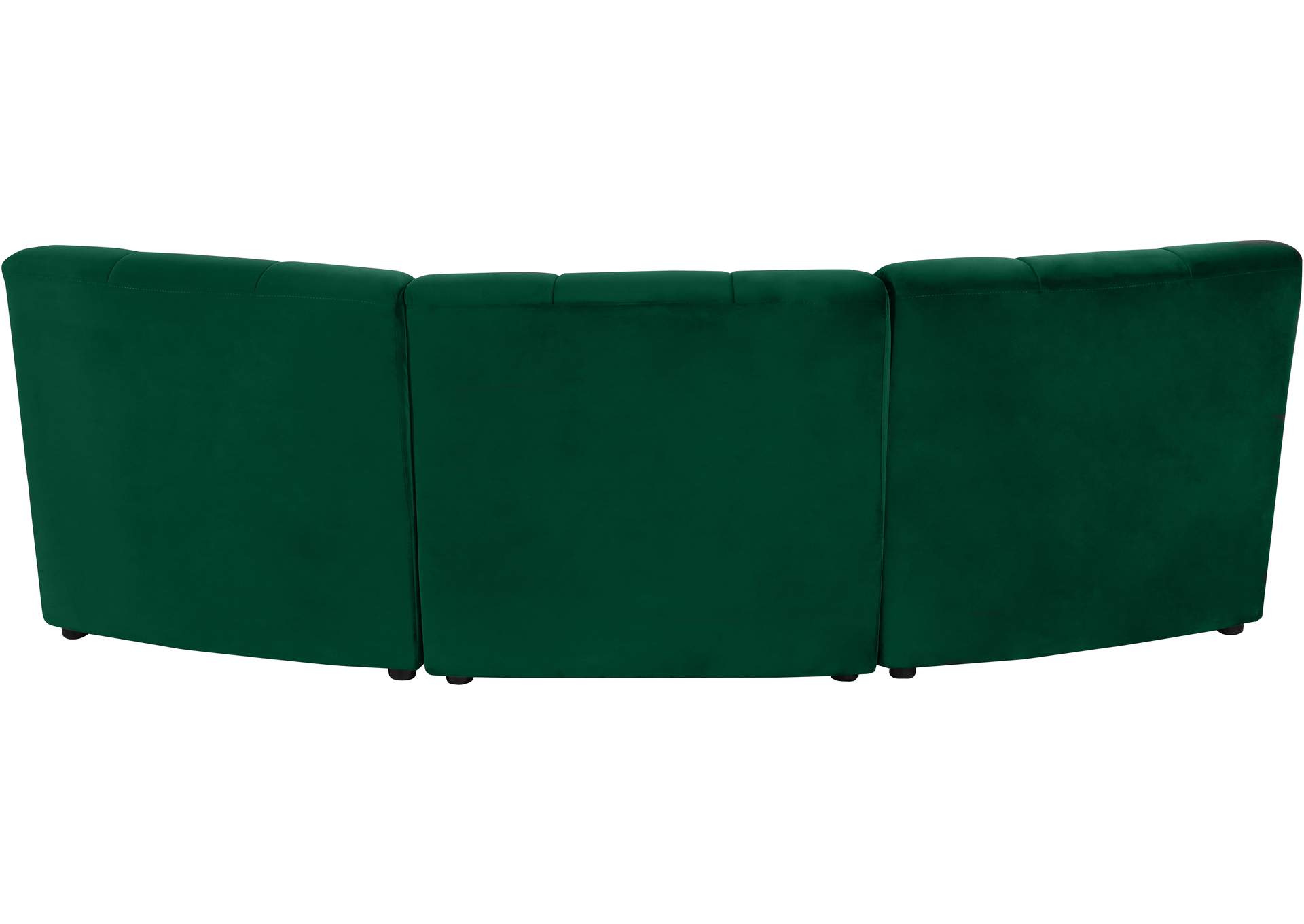 Limitless Green Velvet 3 Piece Modular Sectional,Meridian Furniture